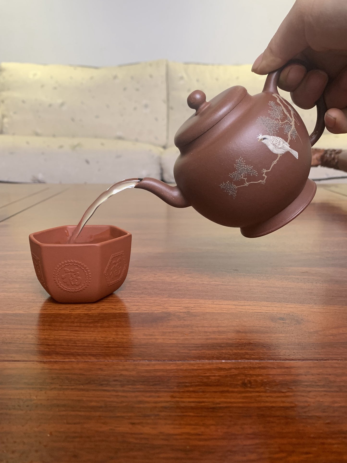 Teapot named Qiu Yun 260ml fully handmade by master Wei Ren