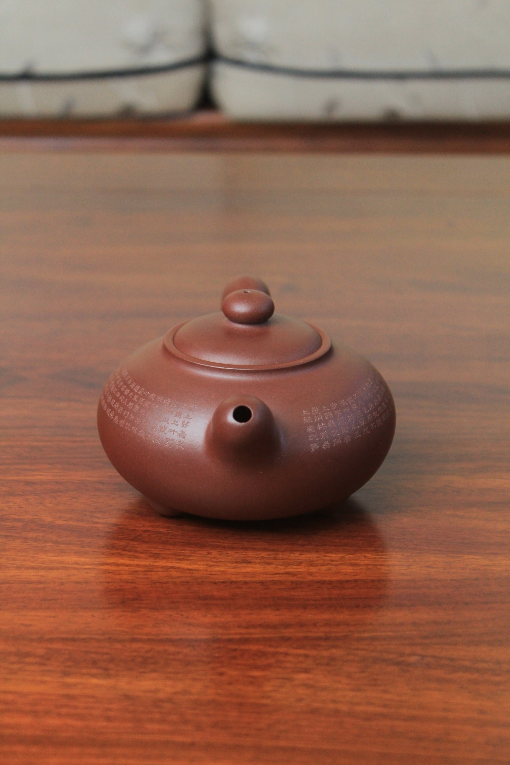 yixing teapot vintage collectible fully handmade front mouth