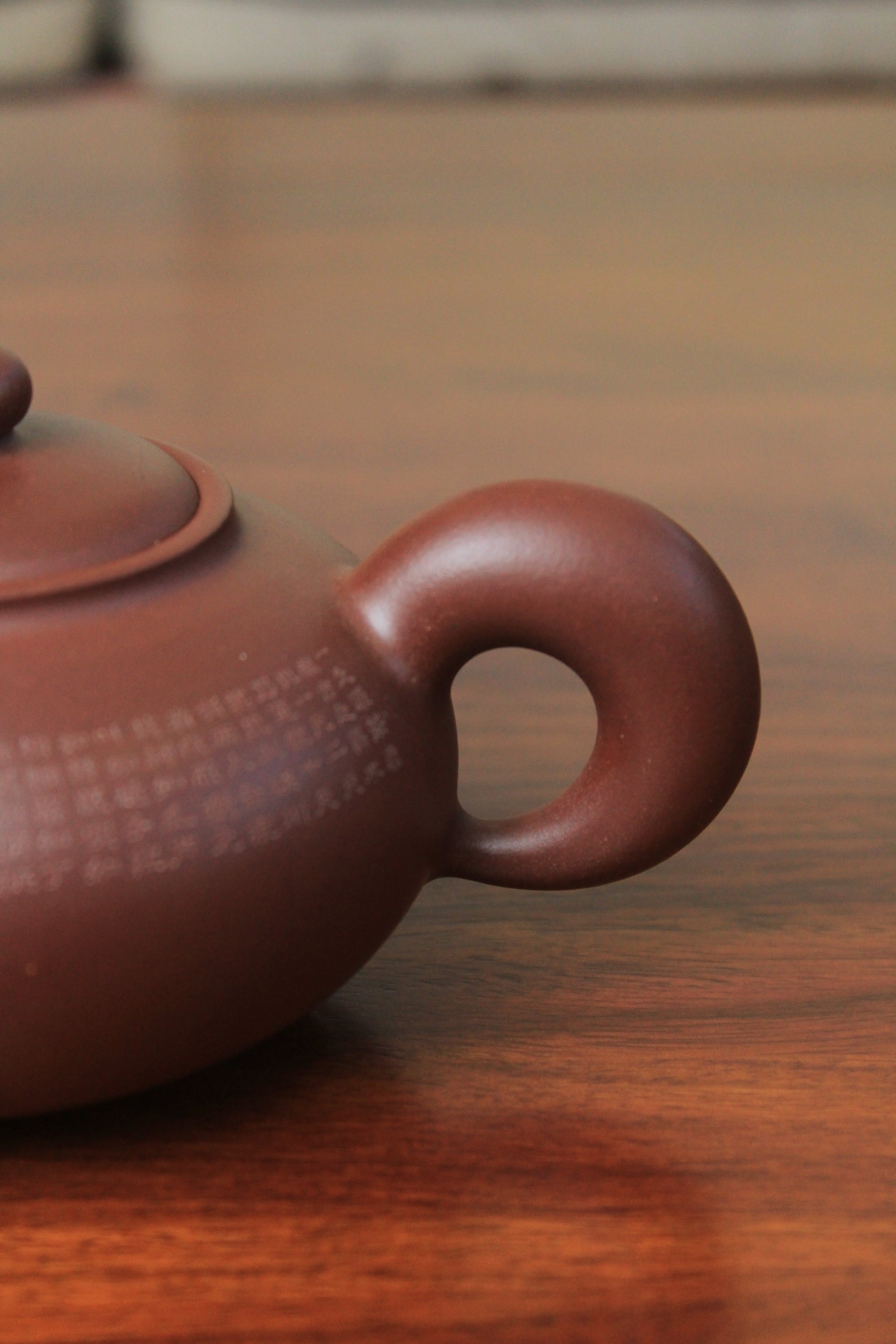 yixing teapot vintage collectible fully handmade handle