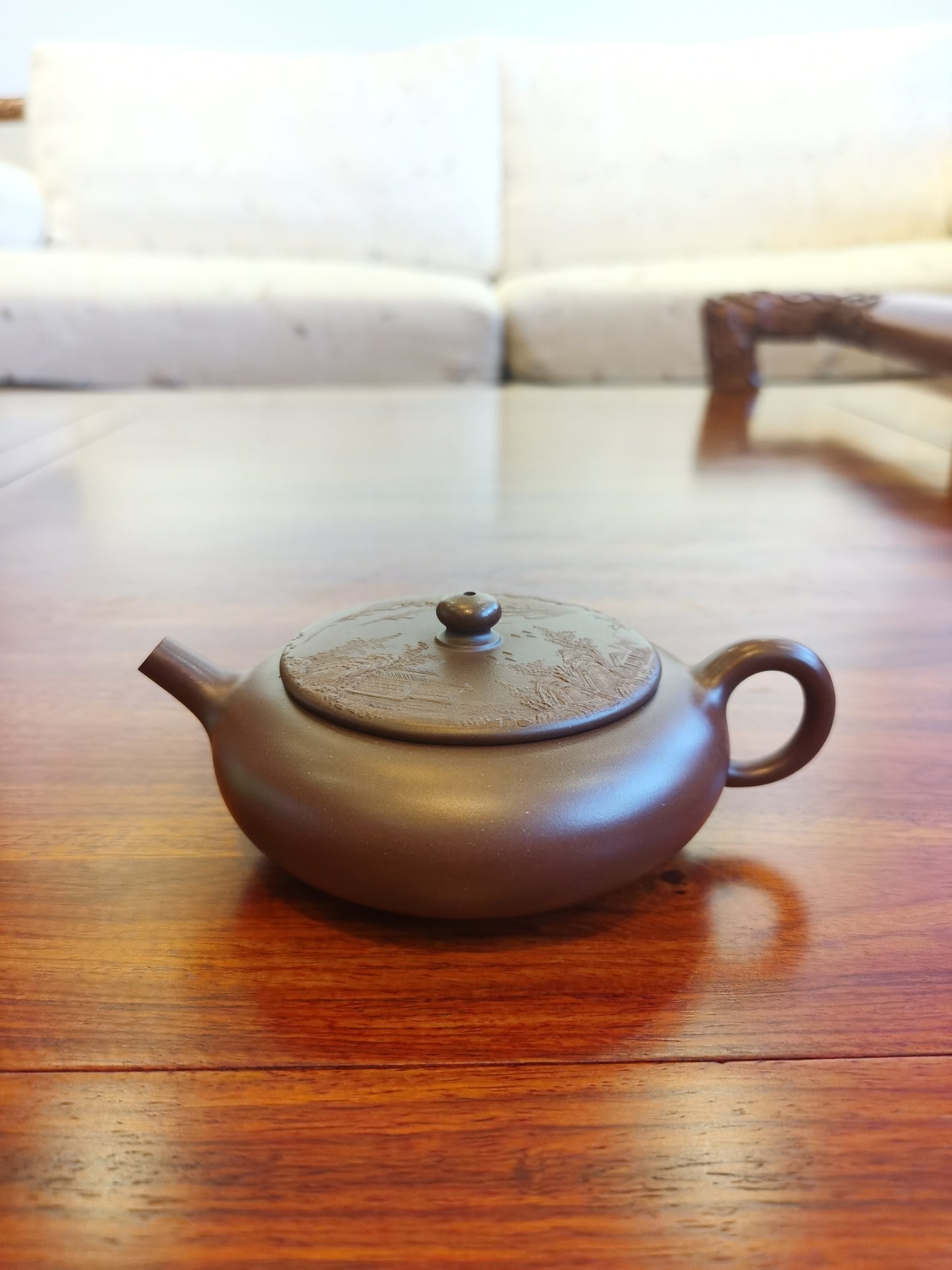 The Landscape (山水) ,155ml, Gu Fa Lian ni (Most Archaic Clay Forming) DiCaoQing clay from HuangLong mine 4 and aged 28 years ,Full handmade(only one is available)collected by our friend Khoi from Vietnam