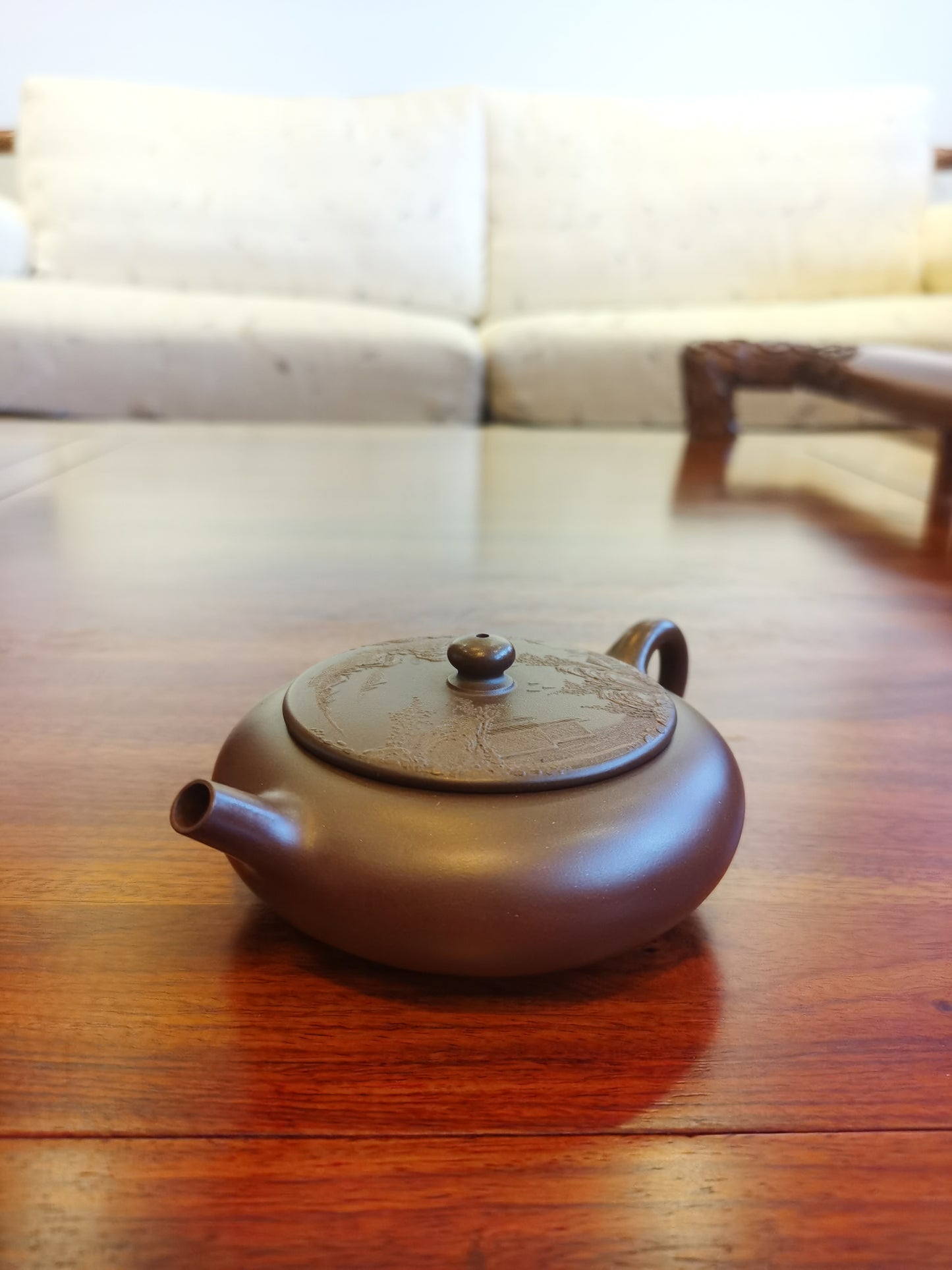 The Landscape (山水) ,155ml, Gu Fa Lian ni (Most Archaic Clay Forming) DiCaoQing clay from HuangLong mine 4 and aged 28 years ,Full handmade(only one is available)collected by our friend Khoi from Vietnam