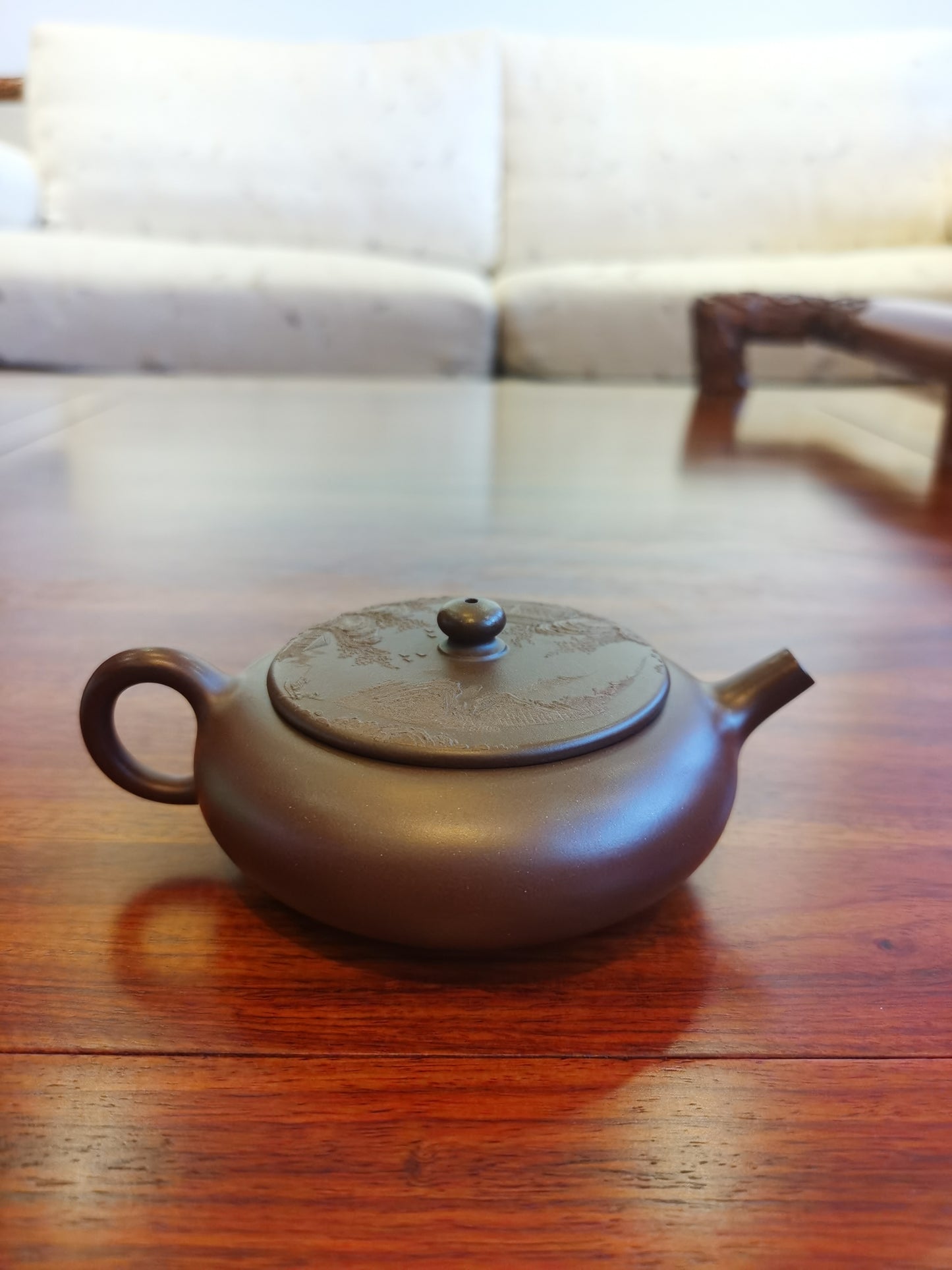 The Landscape (山水) ,155ml, Gu Fa Lian ni (Most Archaic Clay Forming) DiCaoQing clay from HuangLong mine 4 and aged 28 years ,Full handmade(only one is available)collected by our friend Khoi from Vietnam