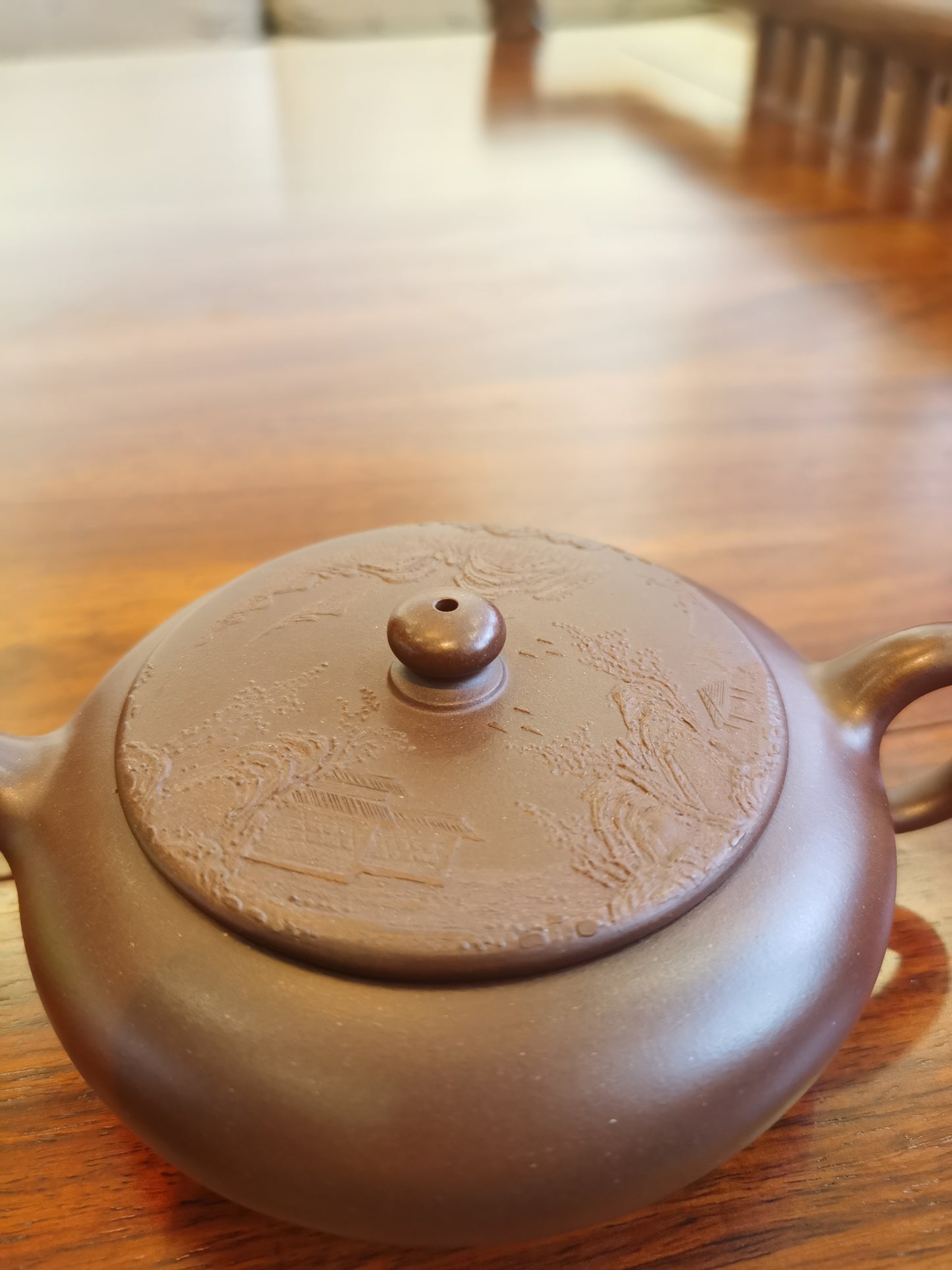 The Landscape (山水) ,155ml, Gu Fa Lian ni (Most Archaic Clay Forming) DiCaoQing clay from HuangLong mine 4 and aged 28 years ,Full handmade(only one is available)collected by our friend Khoi from Vietnam