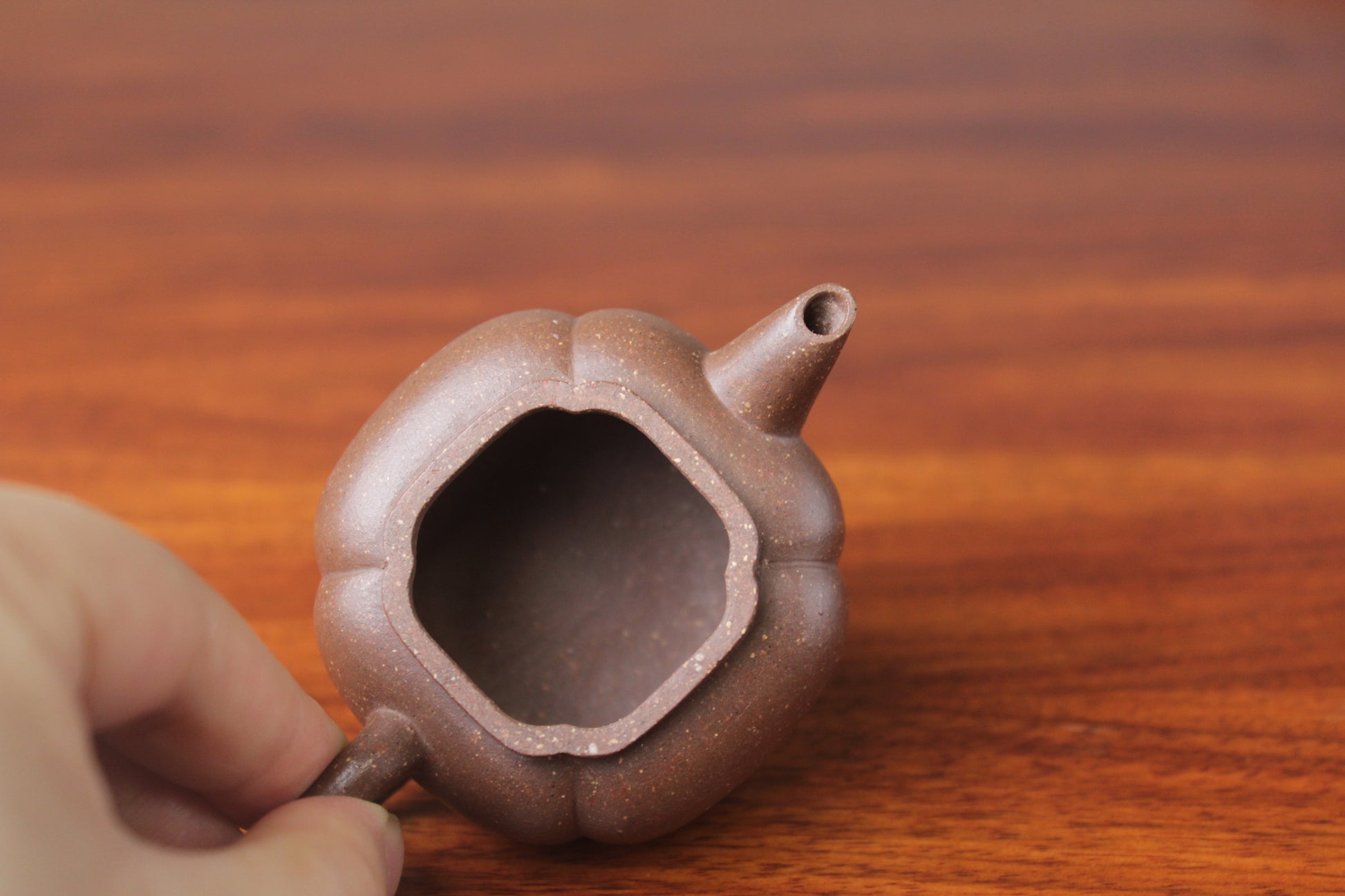 Mouth of the Artistic teapot on the table