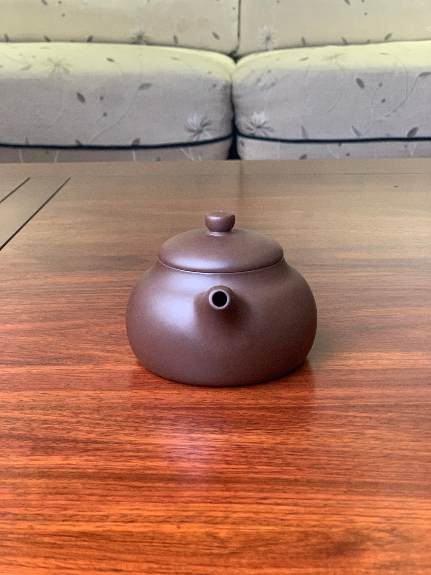 clay teapot handmade named rui front
