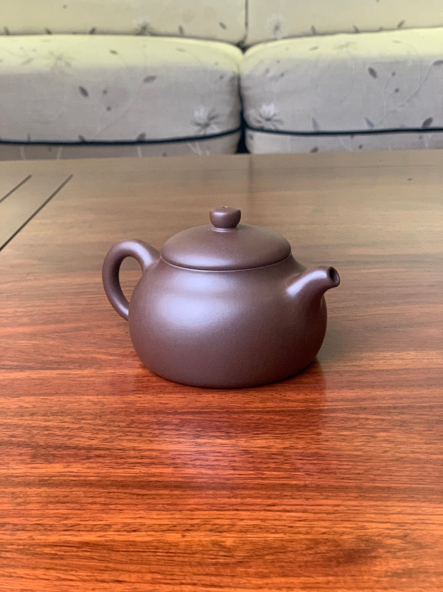 clay teapot handmade named rui side