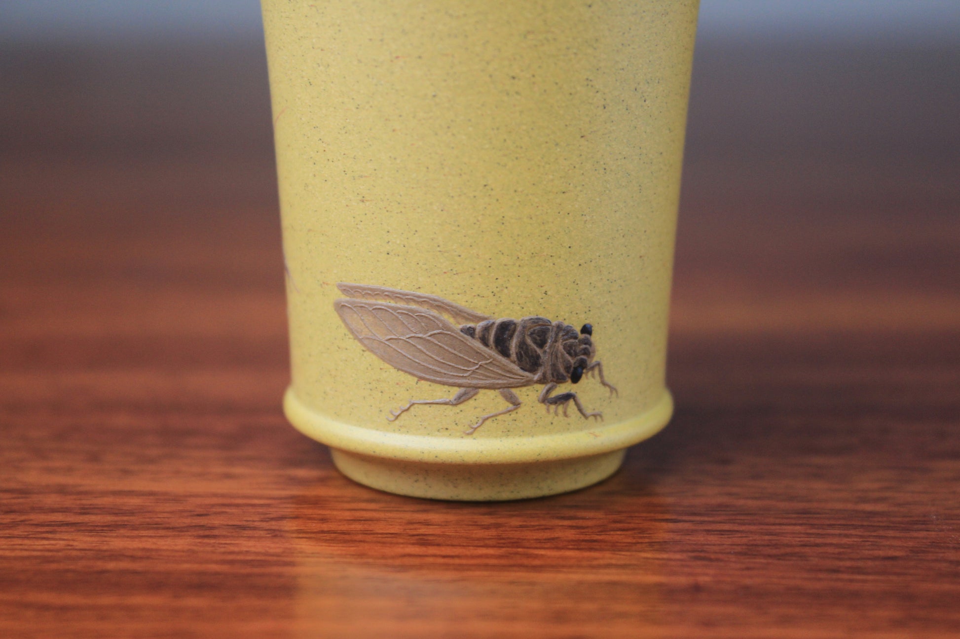 3 details of Clay teacup