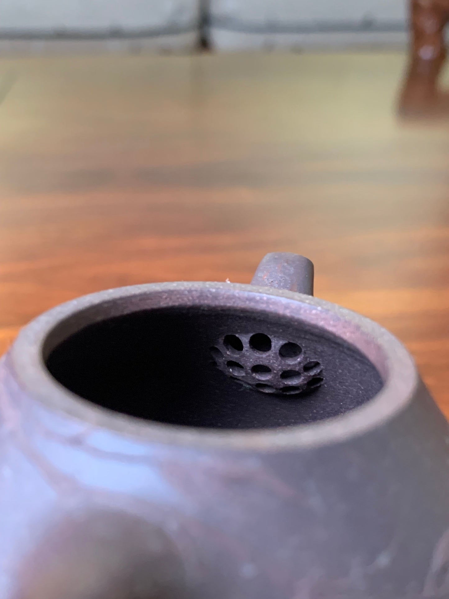 Handmade pottery teapot Snow Bamboo 148ml - SiYuTao Teapot