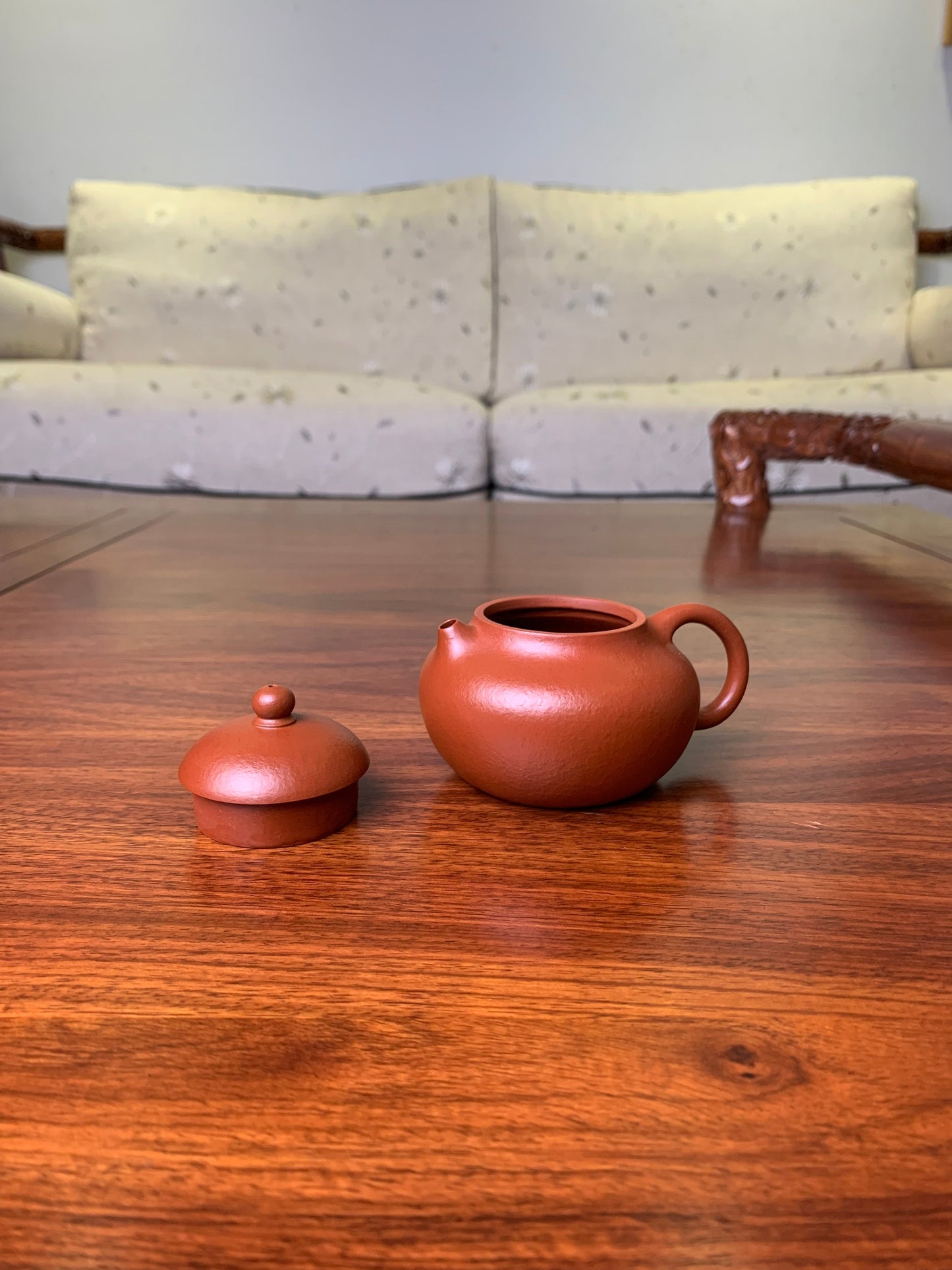 Handmade pottery teapot Wen Dan 120ml fully handmade - SiYuTao Teapot