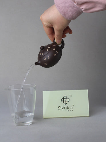 the pour of small zisha teapot named xishi is perfect