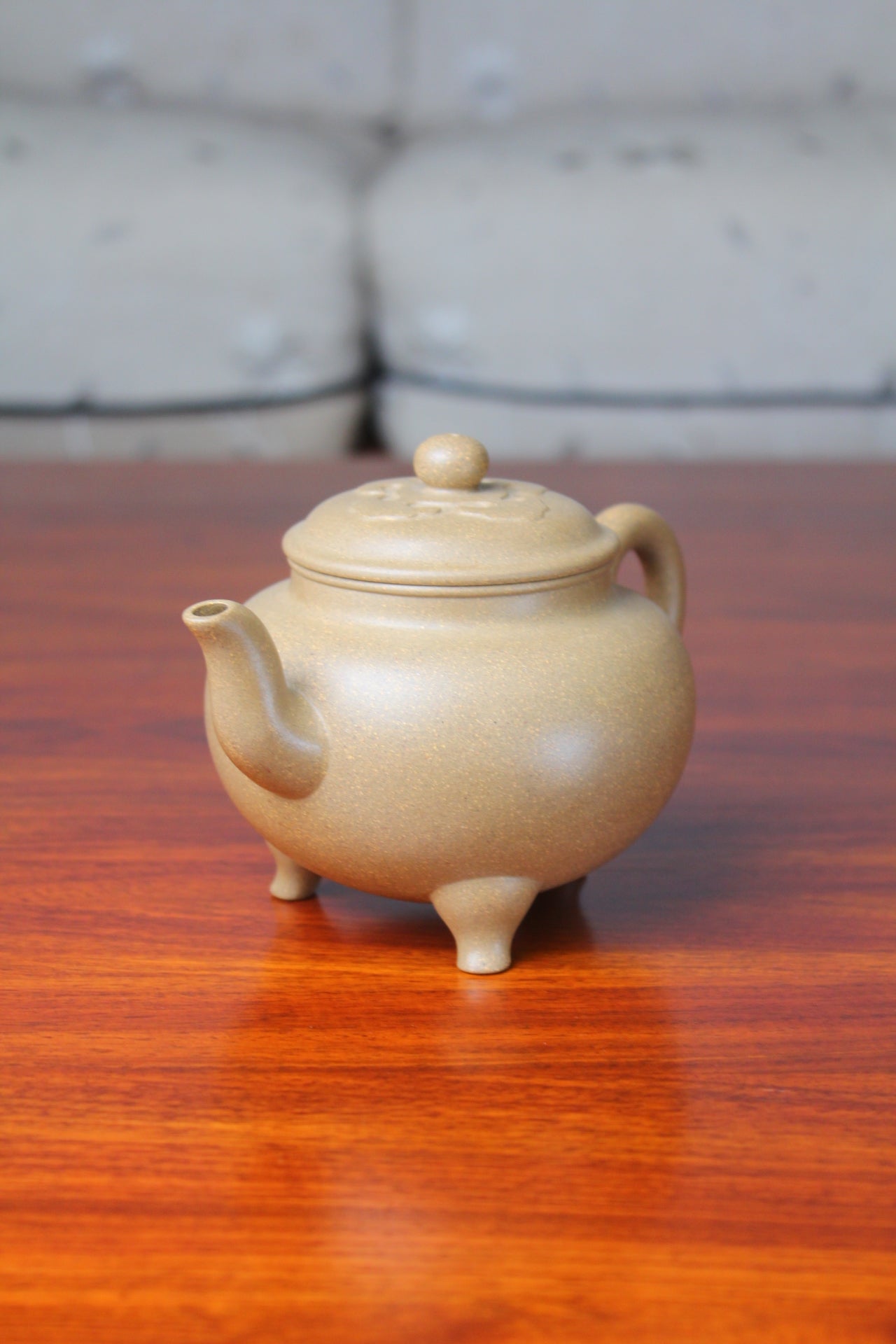 Purple clay teapot right