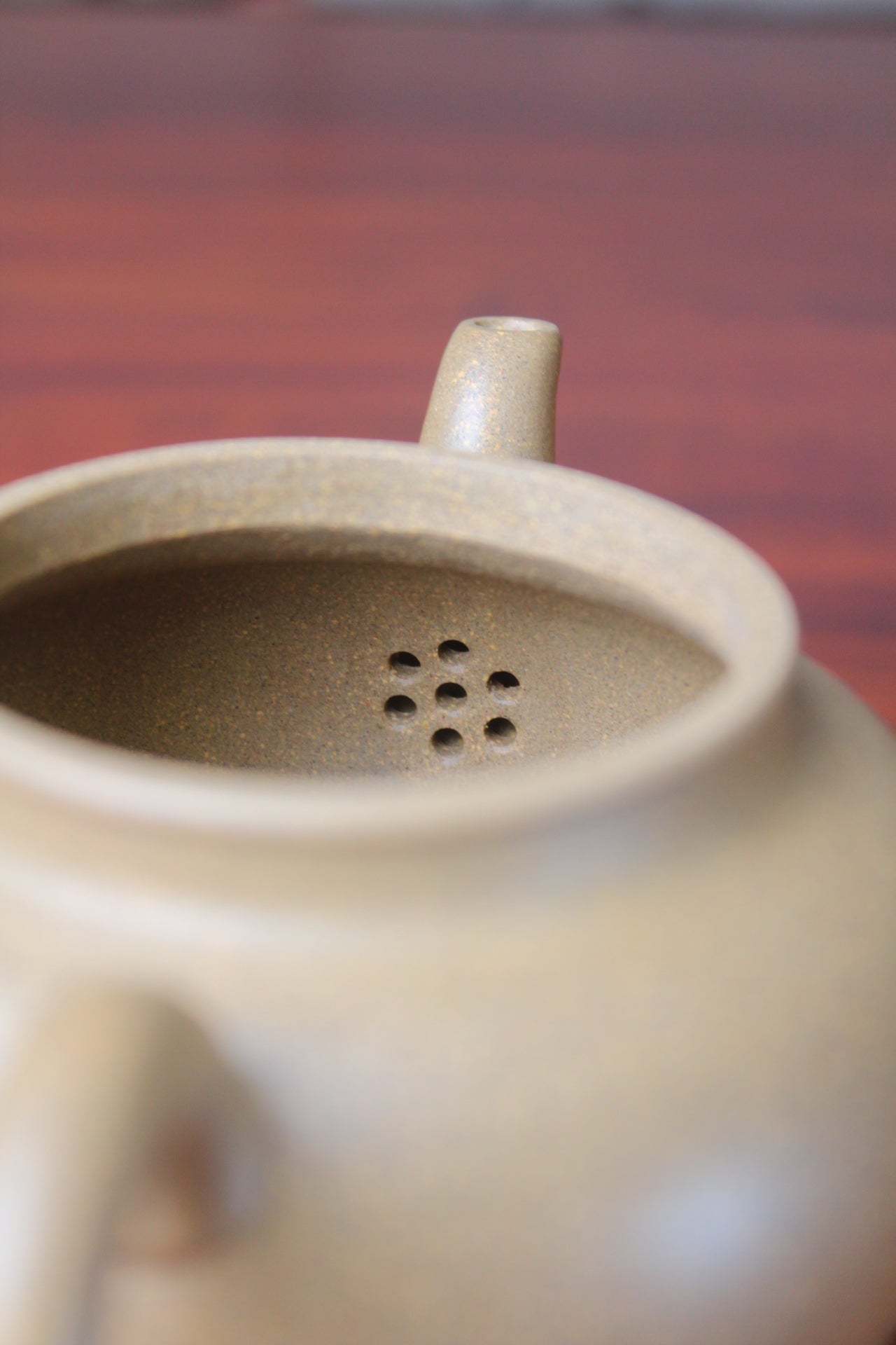 Purple clay teapot filter