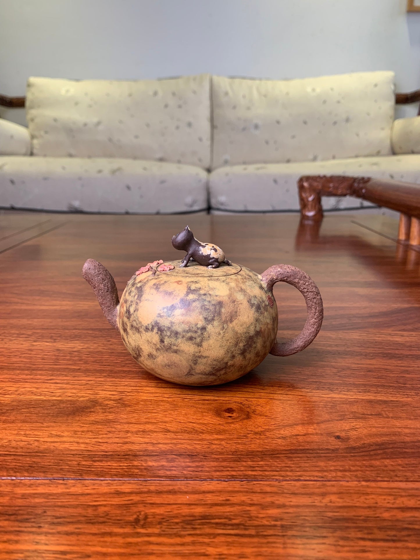 yixing teapot handmade by artist collectible front