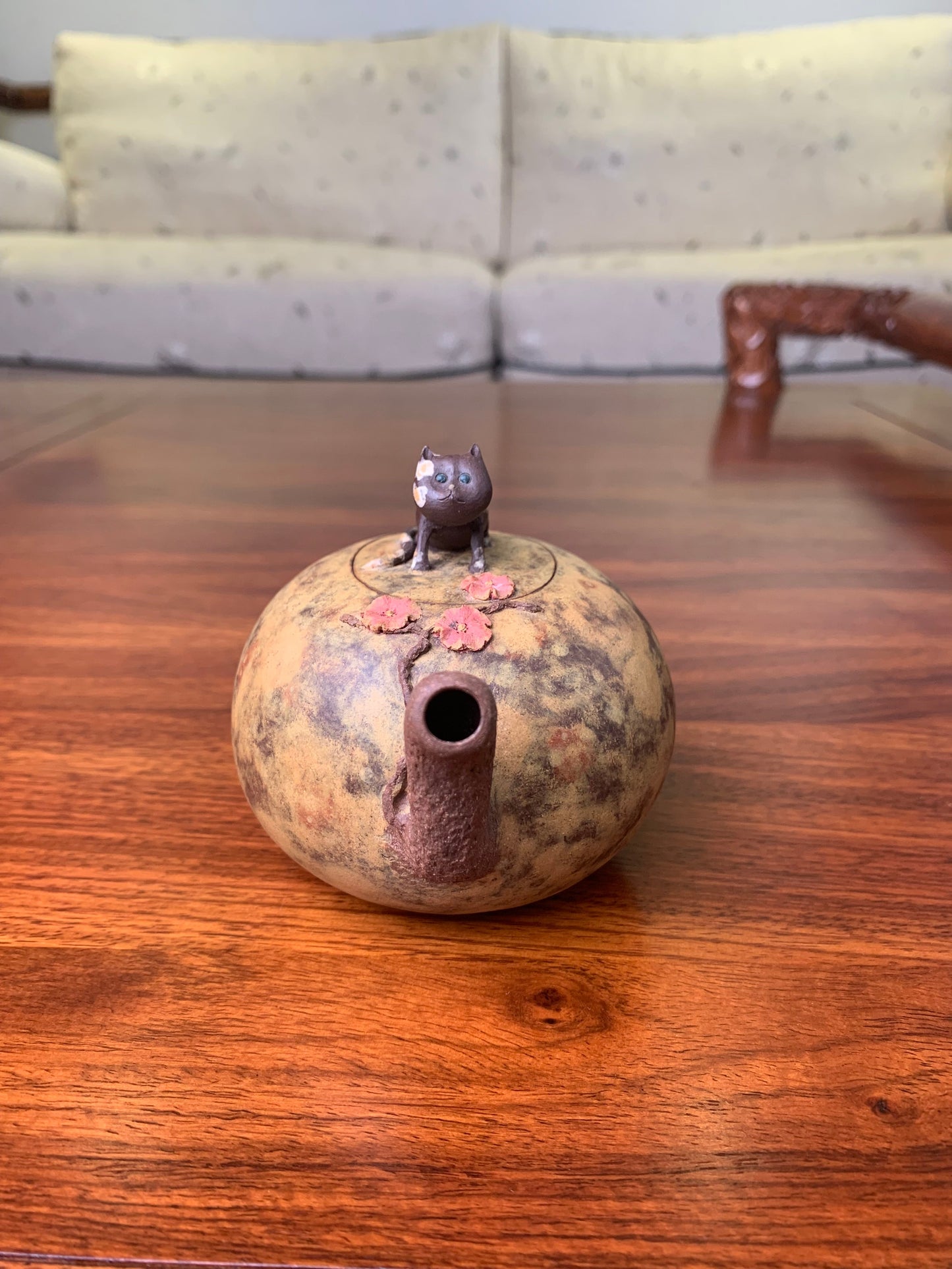 yixing teapot handmade by artist collectible mouth