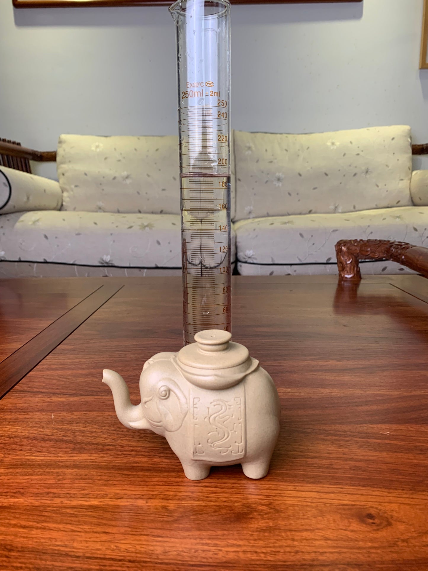 cute elephant clay teapot size