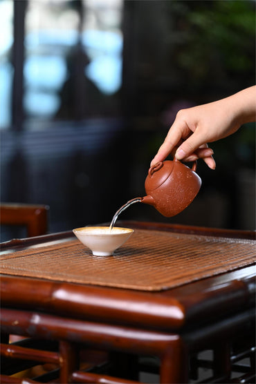 yixing teapot handmade qin quan from zisha art gallery pour