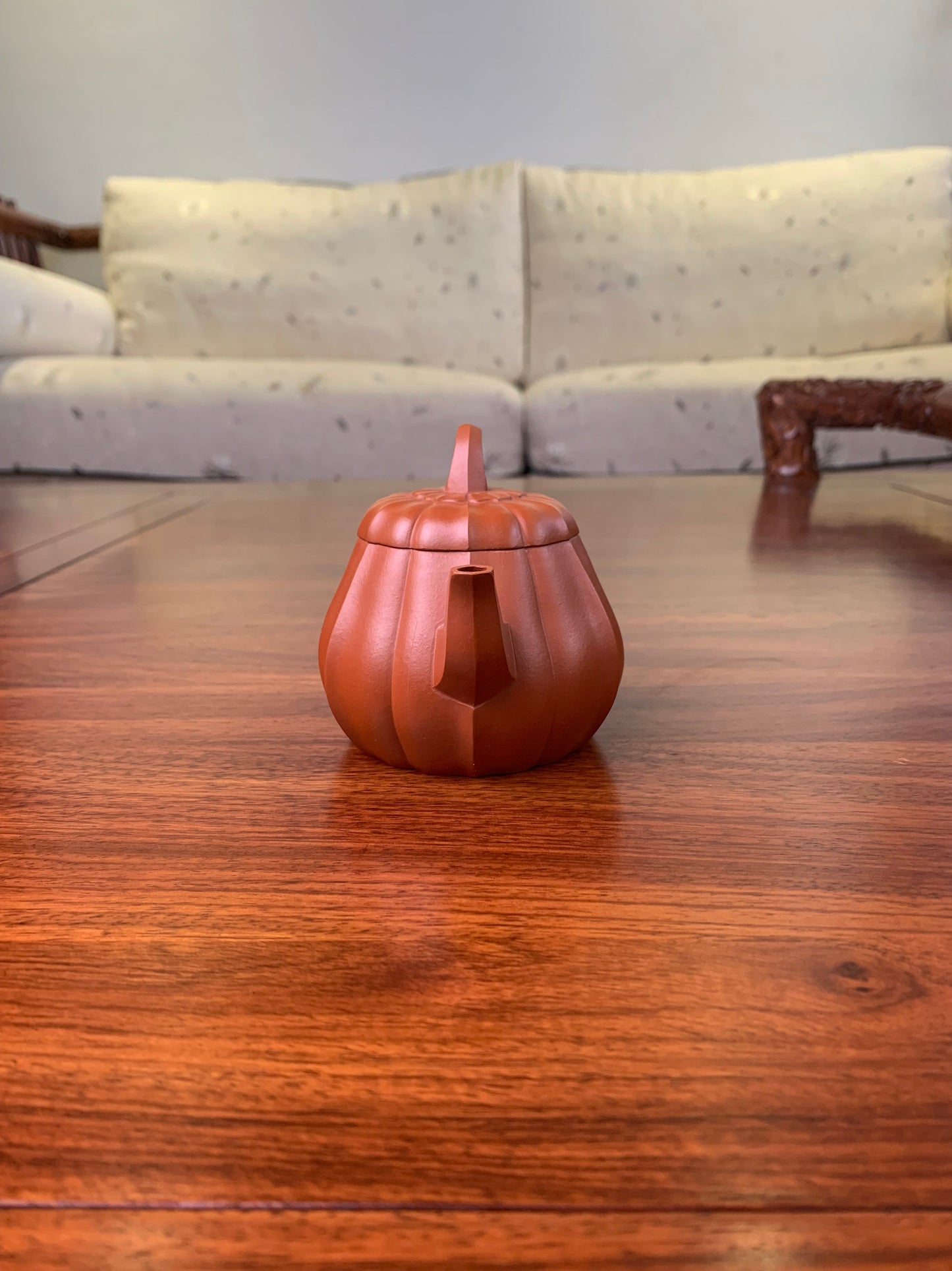 pumpkin teapot collectible vintage teapot mouth