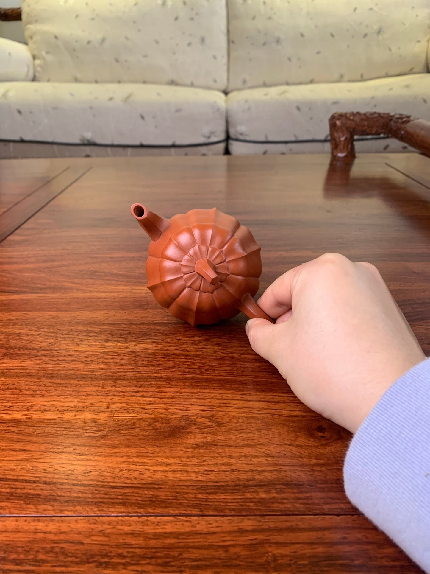 pumpkin teapot collectible vintage teapot top