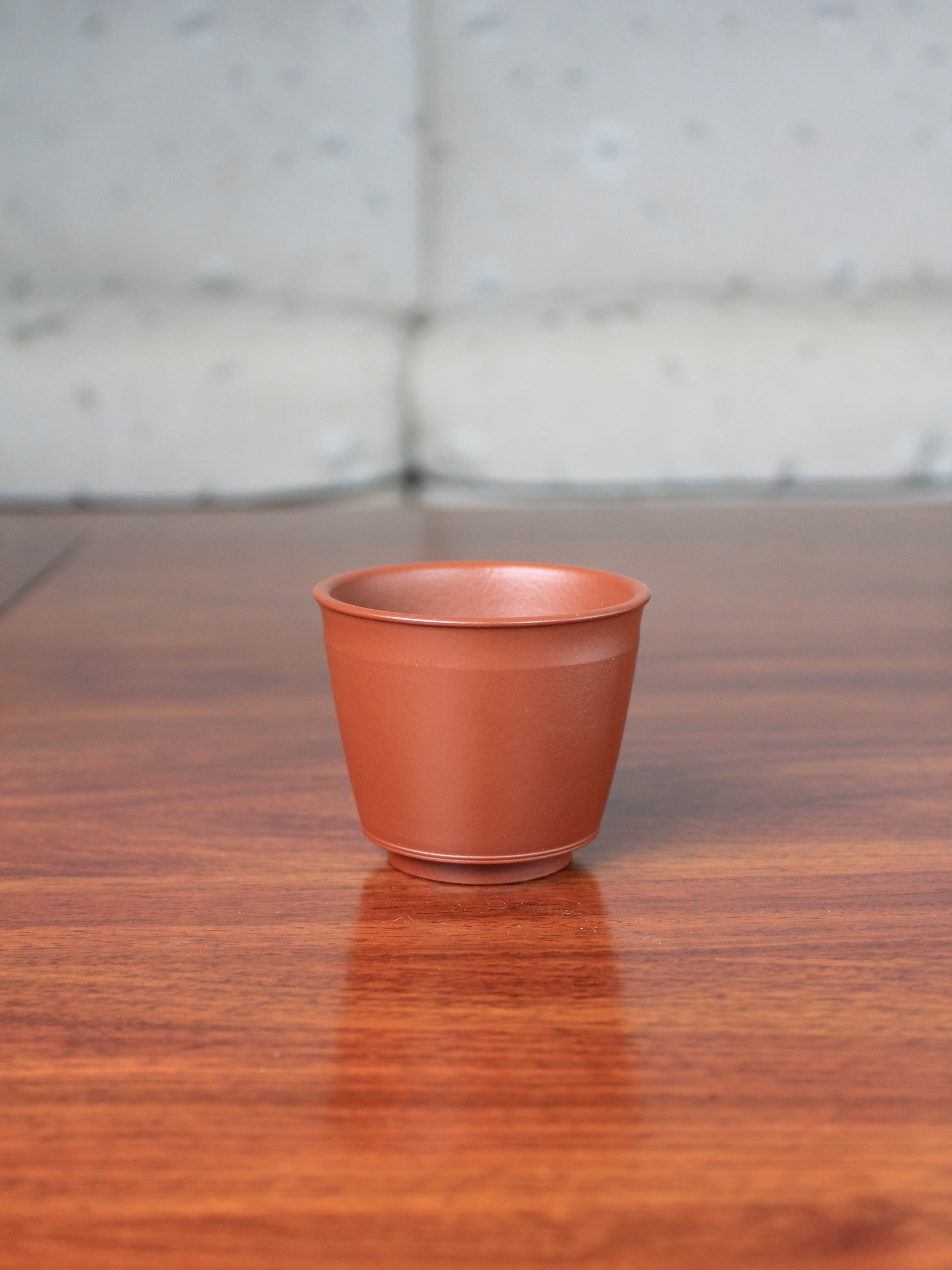 Back of the vintage teacup with bull pattern