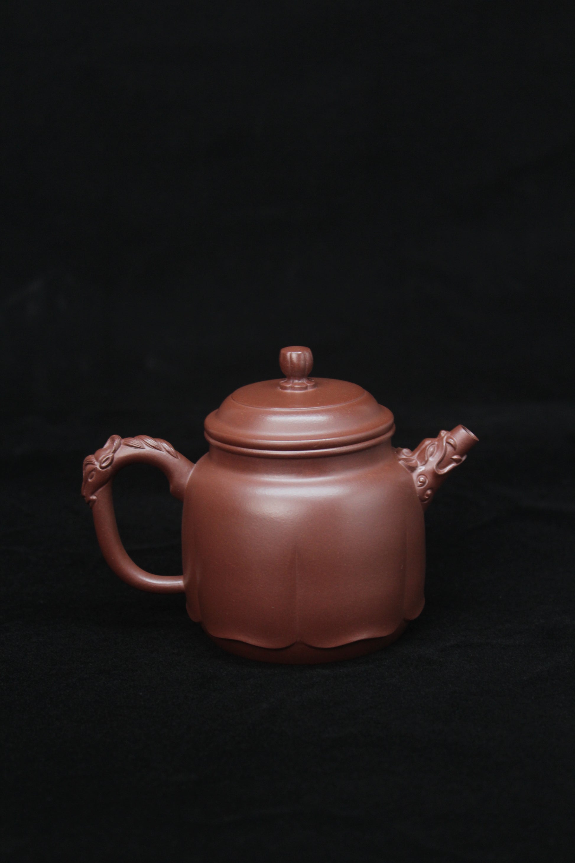 Vintage teapot come from zisha art gallery handmade with purple clay back