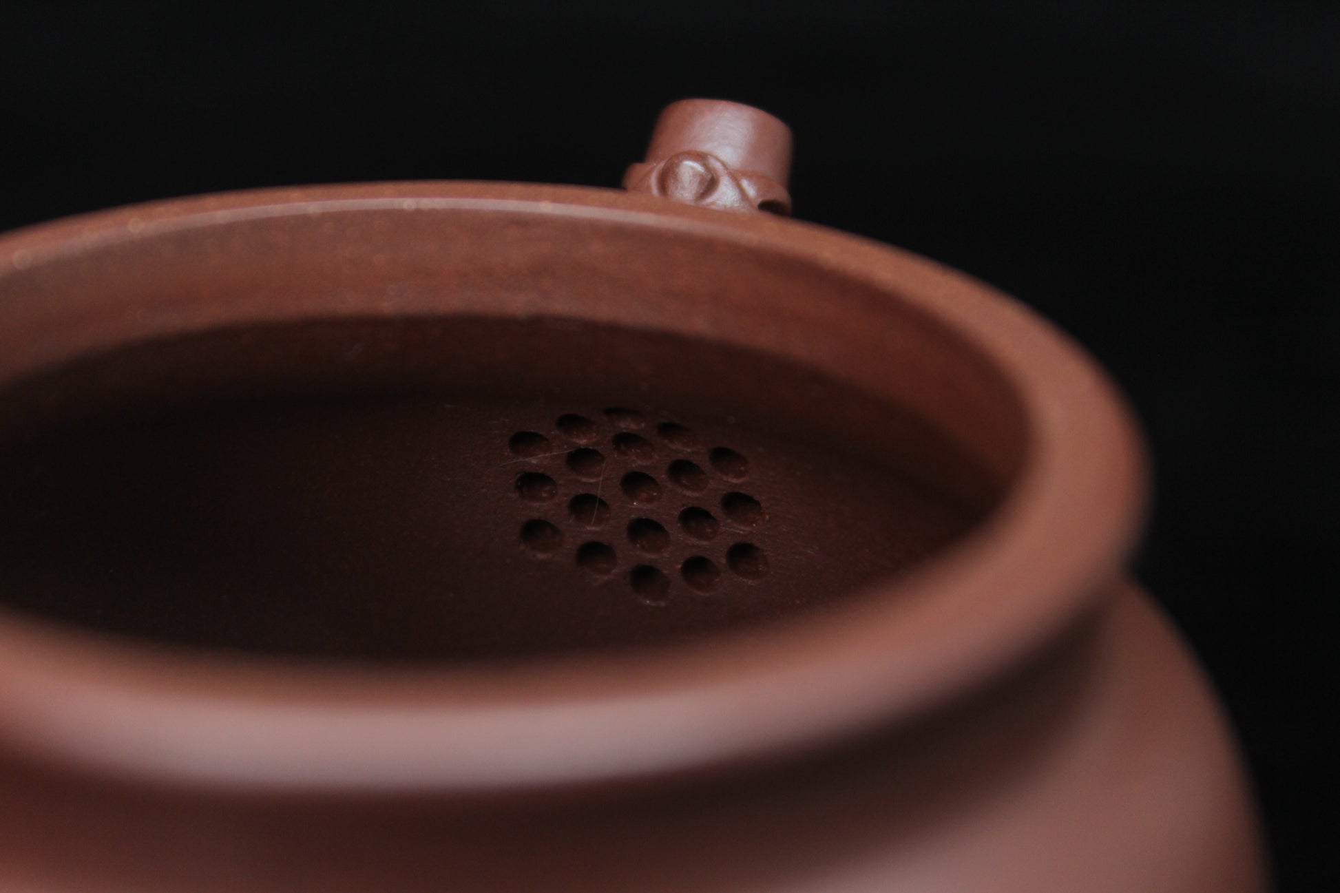 Filter of Vintage teapot come from zisha art gallery handmade with purple clay