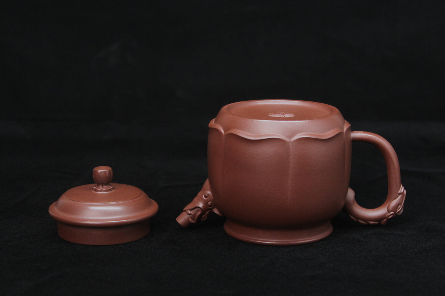 Vintage teapot come from zisha art gallery handmade with purple clay back 3