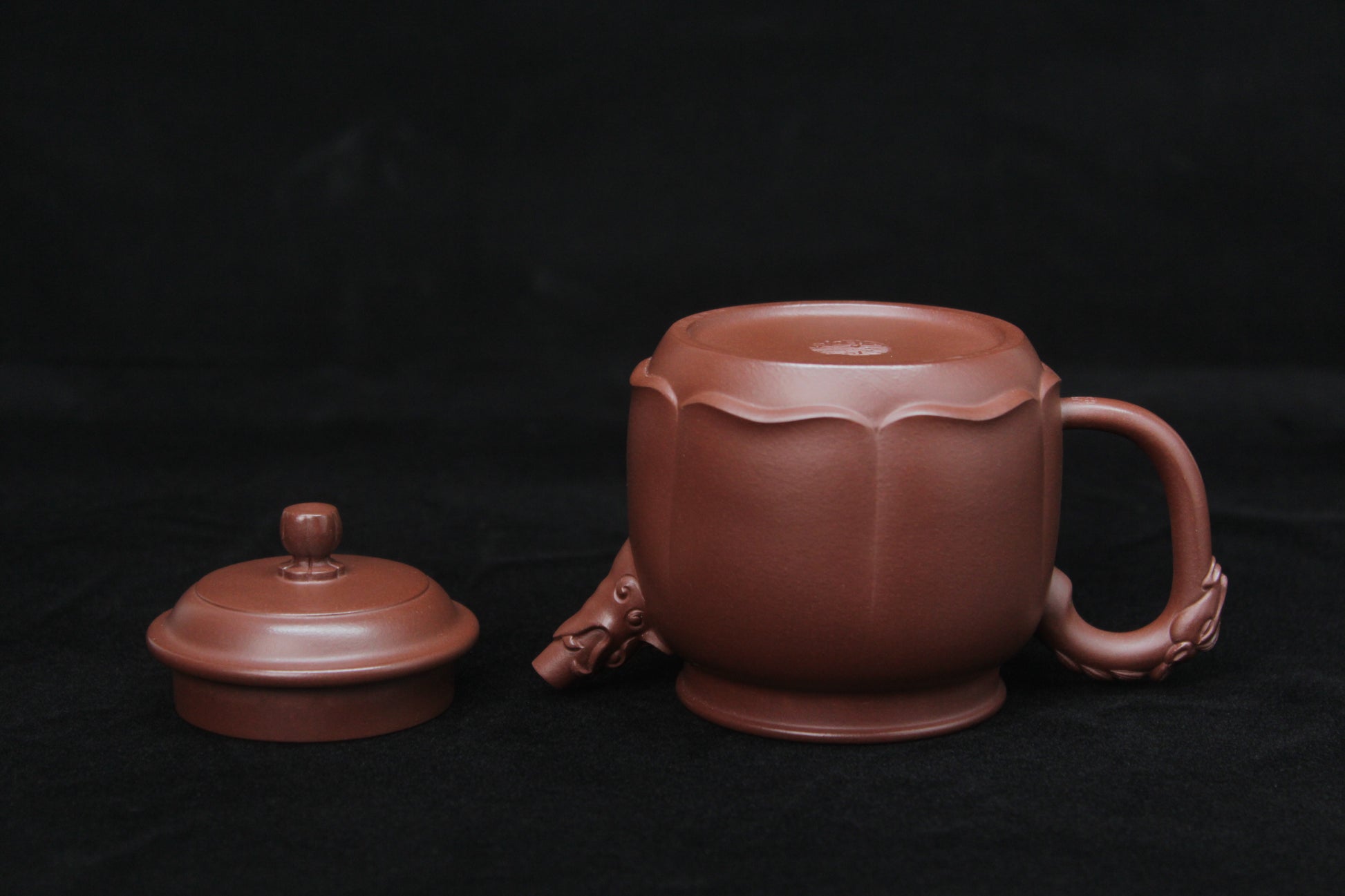 Vintage teapot come from zisha art gallery handmade with purple clay back 3