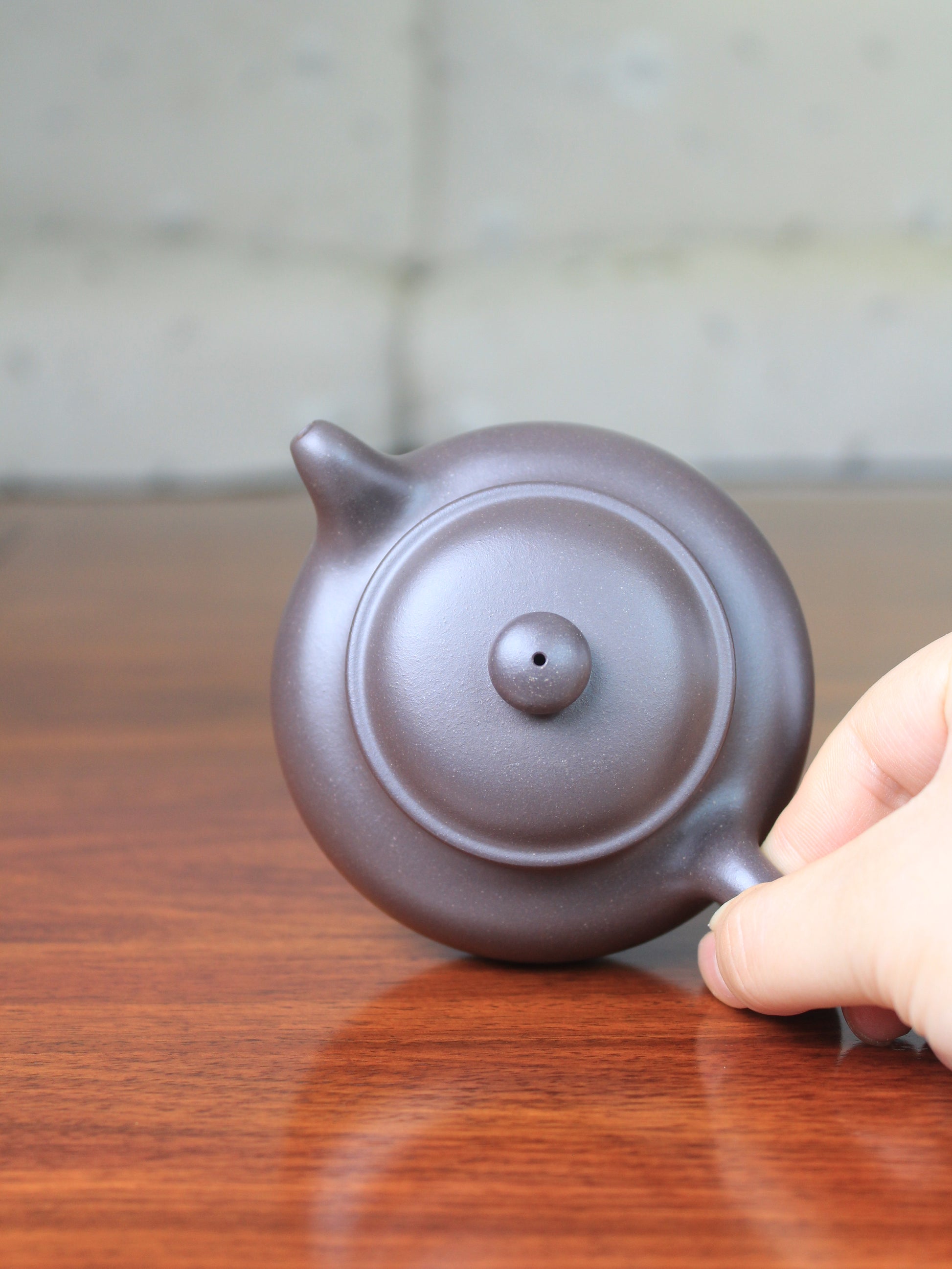 Top view of the yi sing teapot