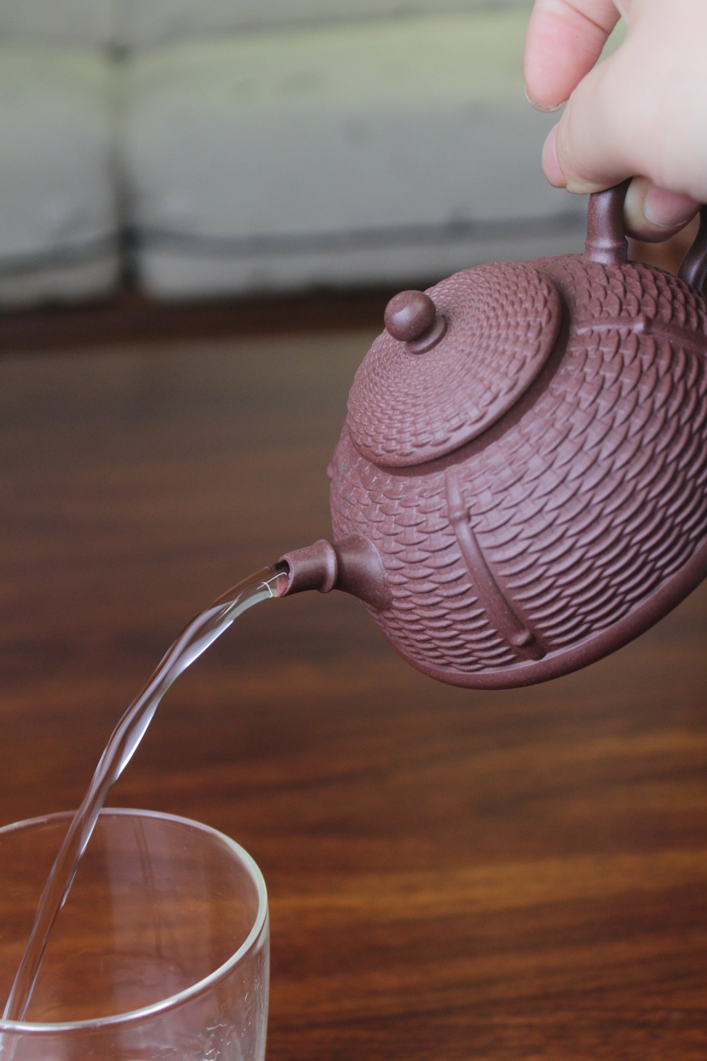 The yi xing tea pot pour