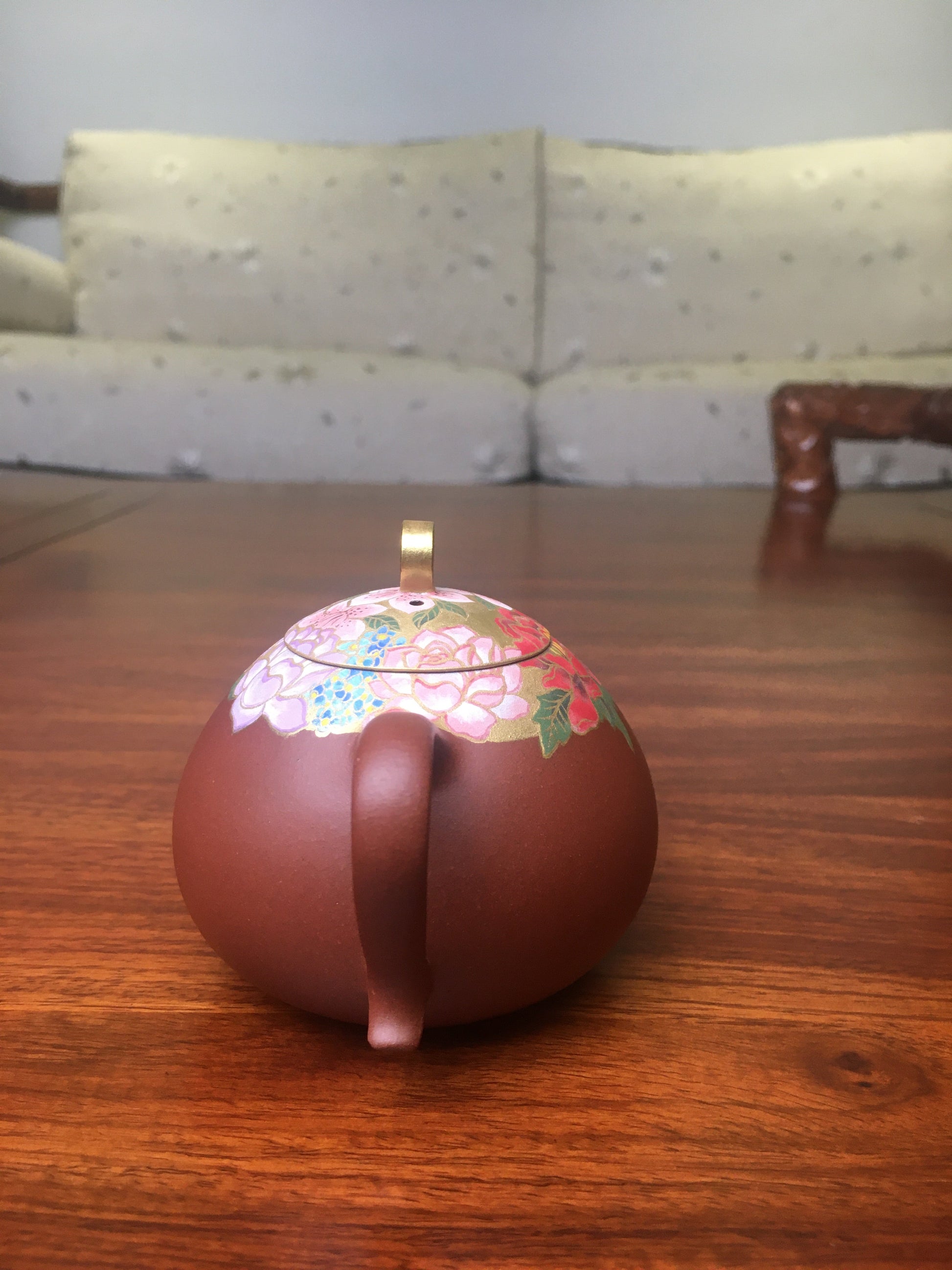 Yixing teapot flower 150ml fully handpainted - SiYuTao Teapot