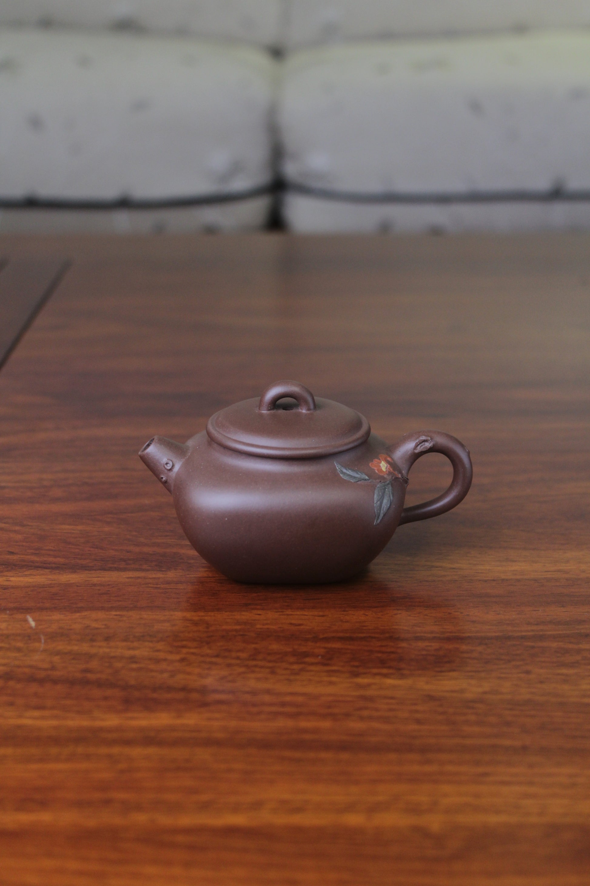 yixing teapot named flower on the table