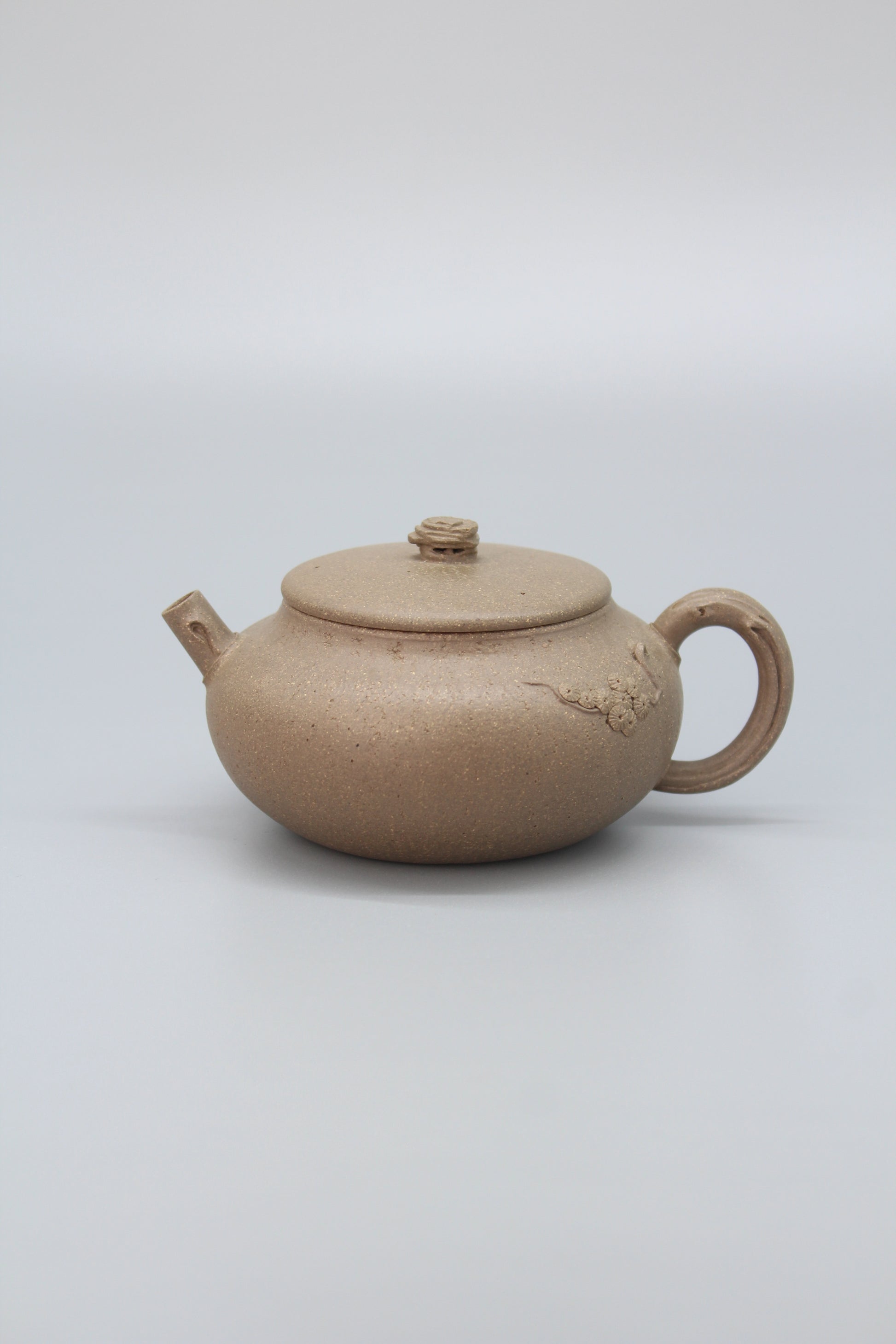 yixing teapot, fully handmade from purple clay front
