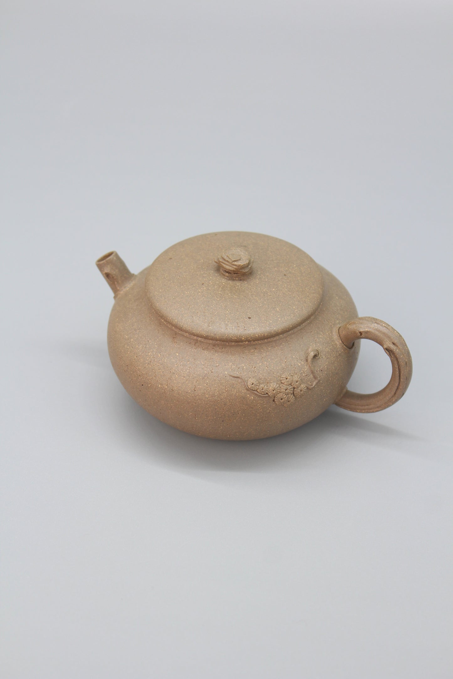 yixing teapot, fully handmade from purple clay left