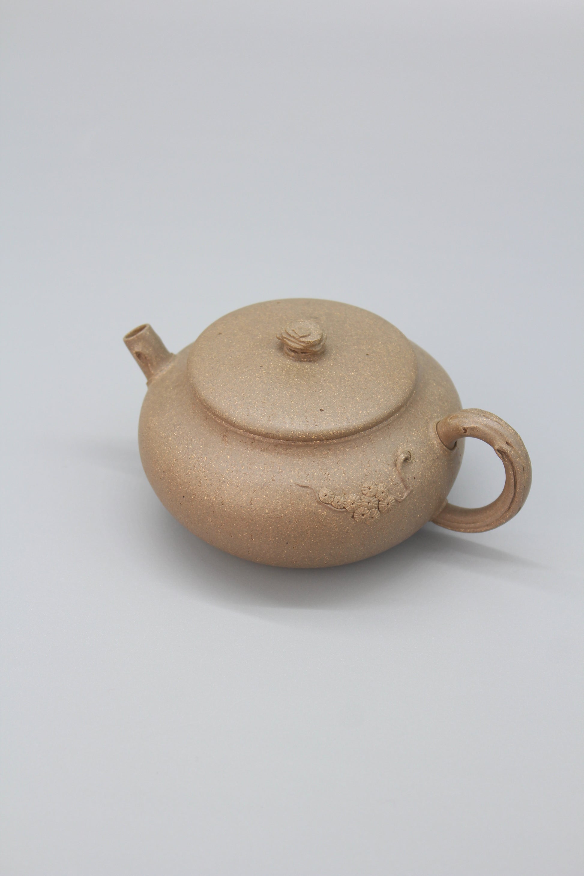yixing teapot, fully handmade from purple clay left