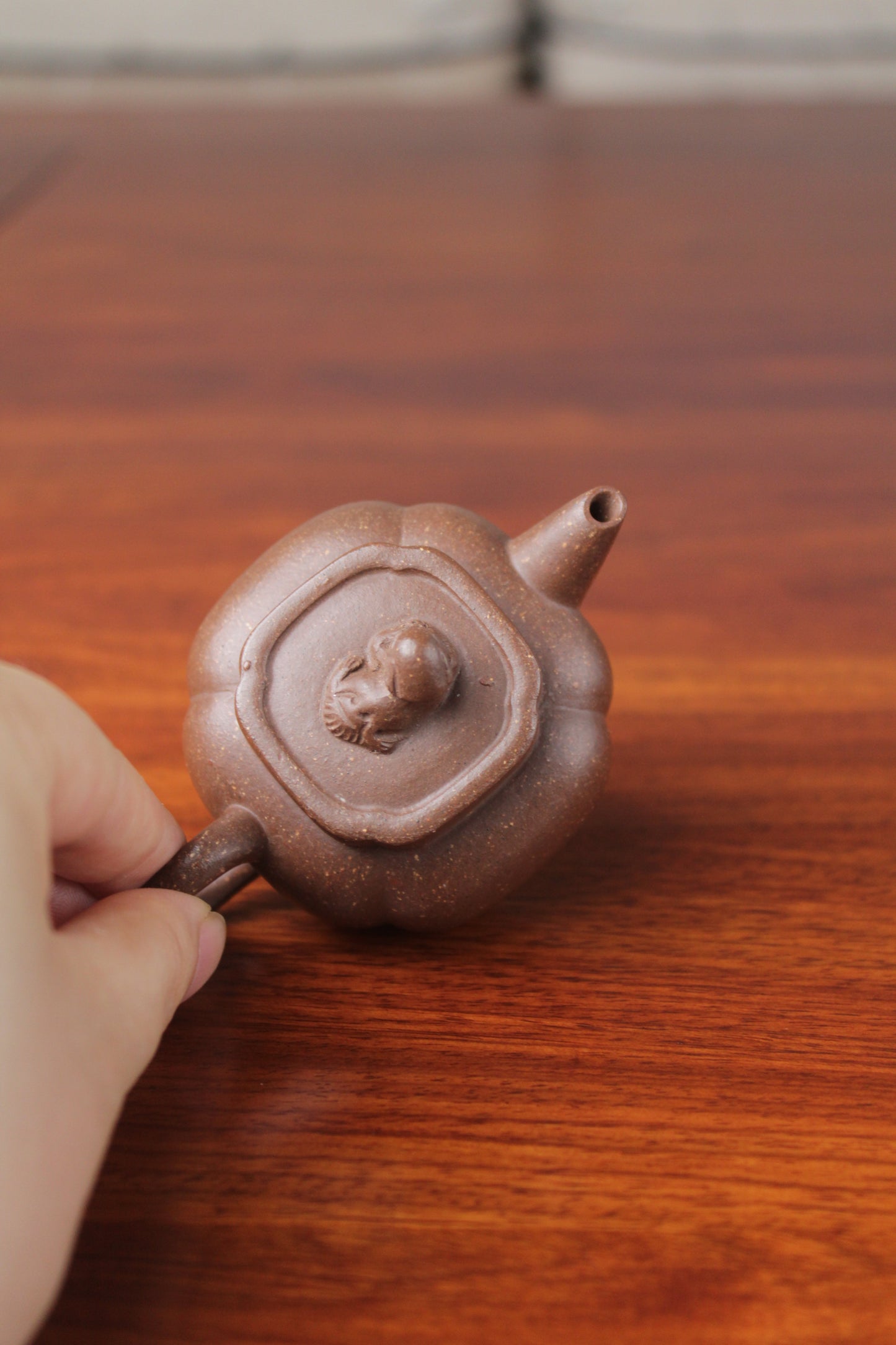 Yixing teapot shi qiu half handmade 58ml