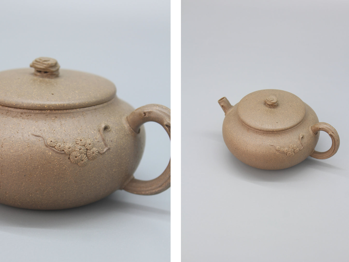 yixing teapot, fully handmade from purple clay detail 4