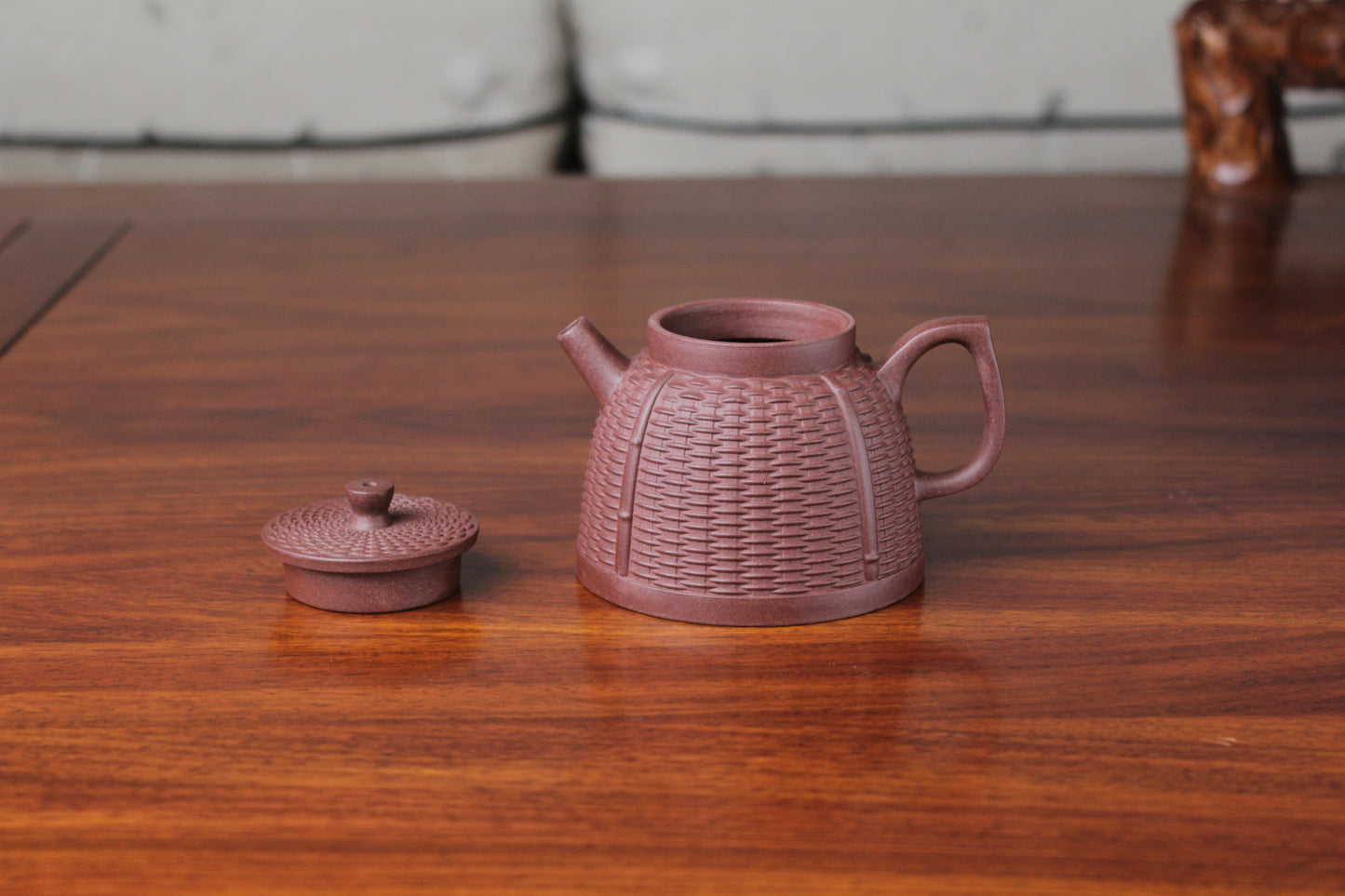 yixing teapot zhu bian half handmade 170ml