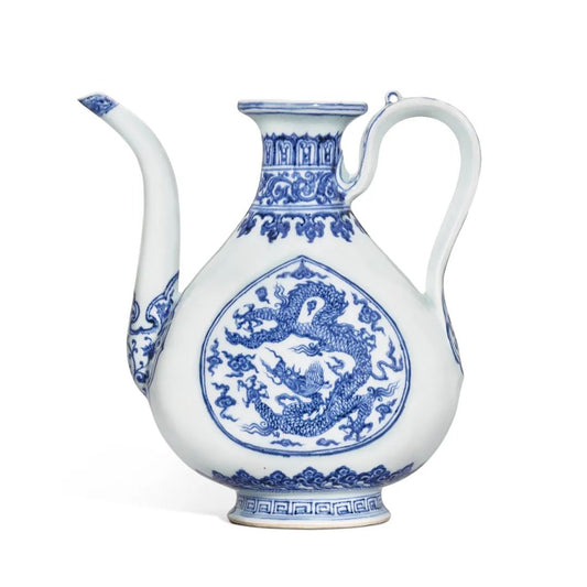 Imperial Ming Yongle Blue and White "Dragon and Clouds" Ever