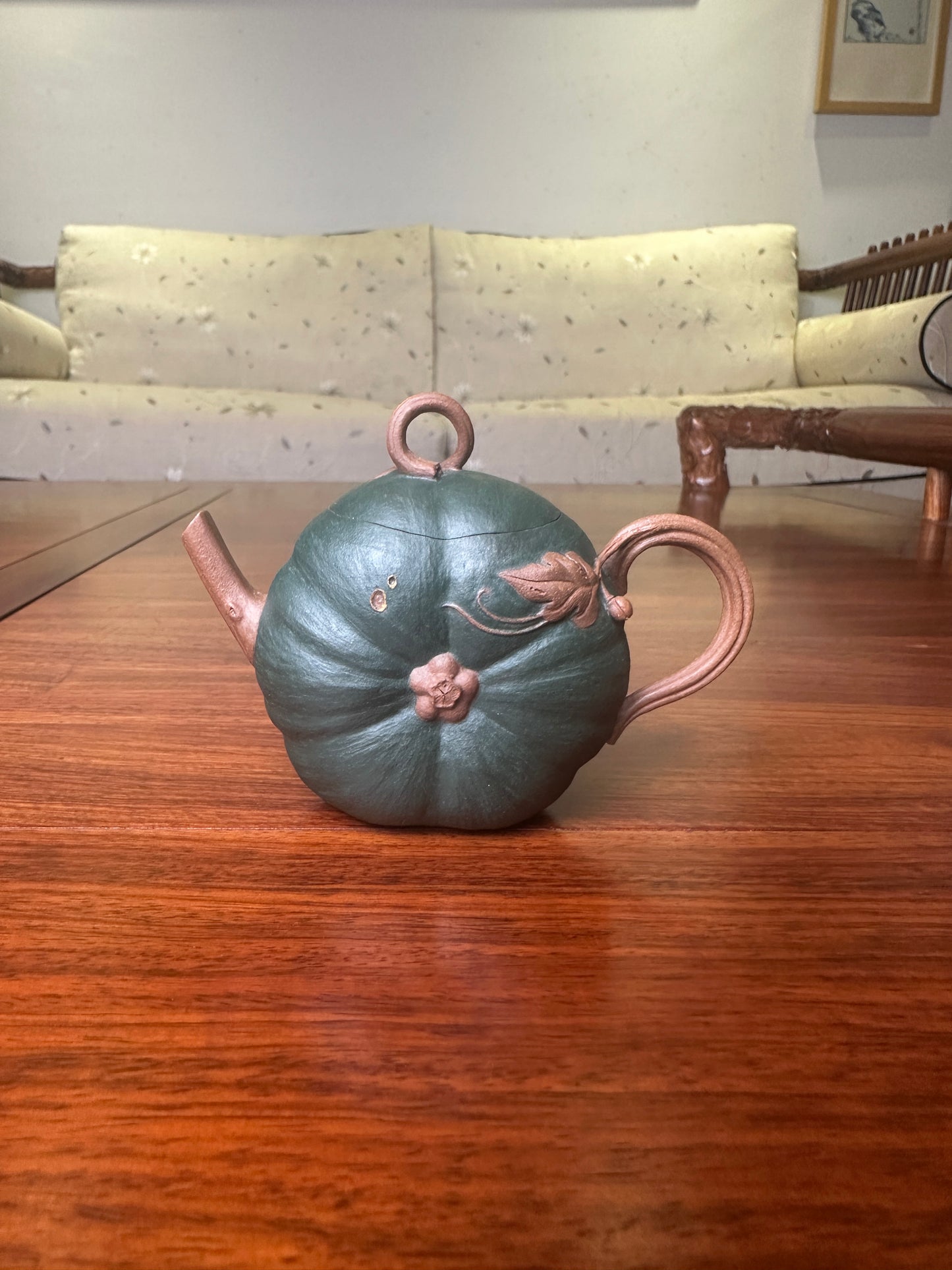 Artwork Yixing teapot pumpkin 100ml fully handmade