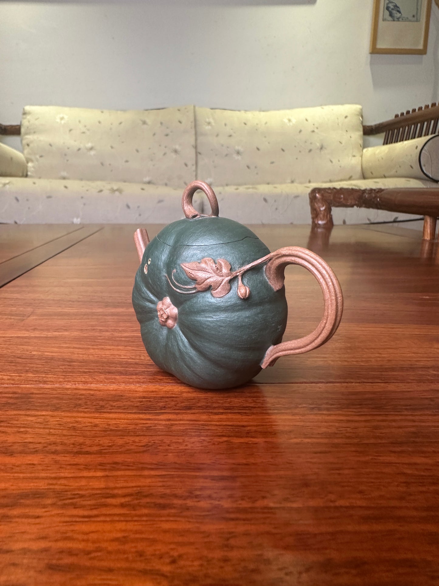 Artwork Yixing teapot pumpkin 100ml fully handmade