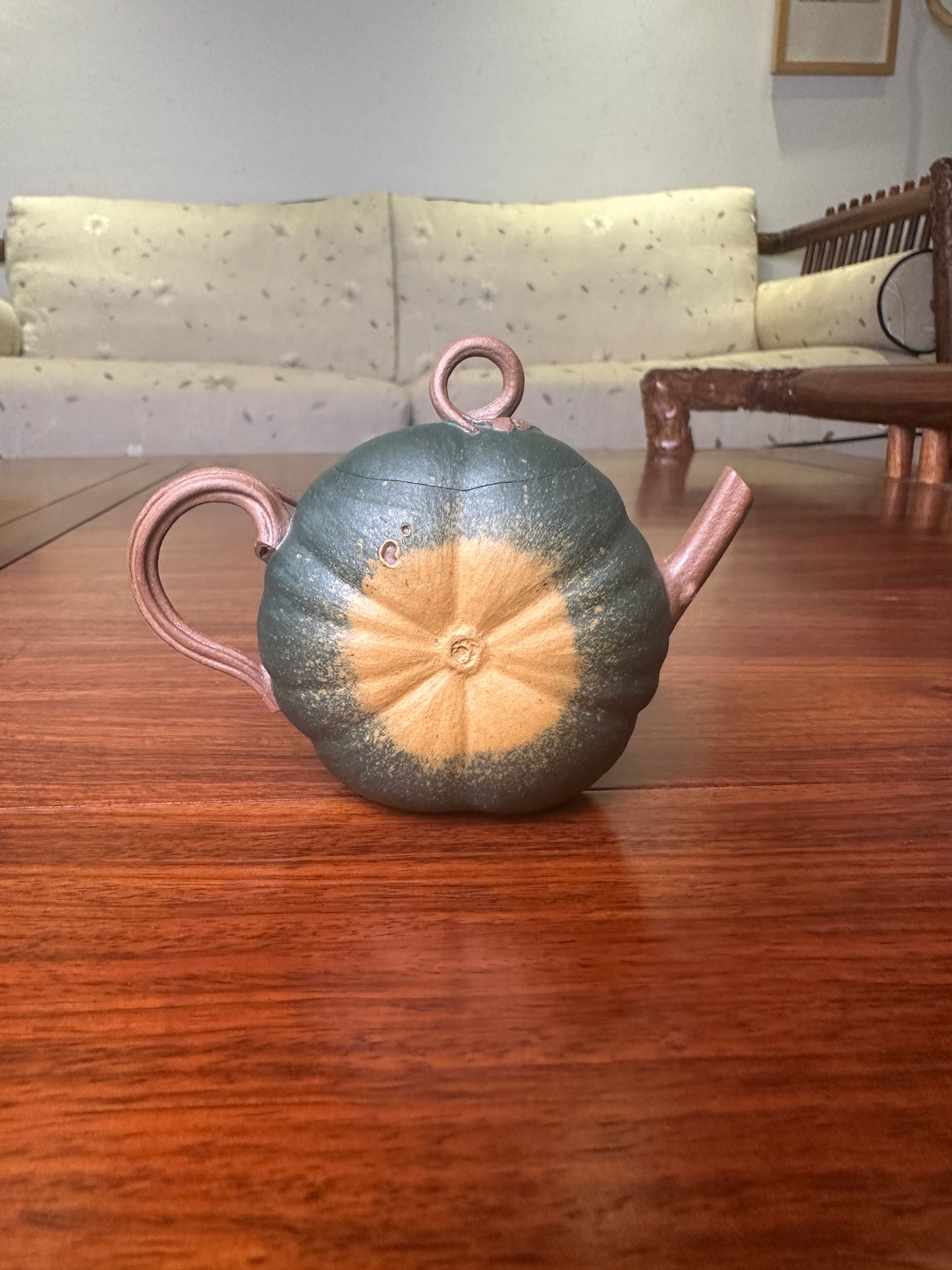 Artwork Yixing teapot pumpkin 100ml fully handmade