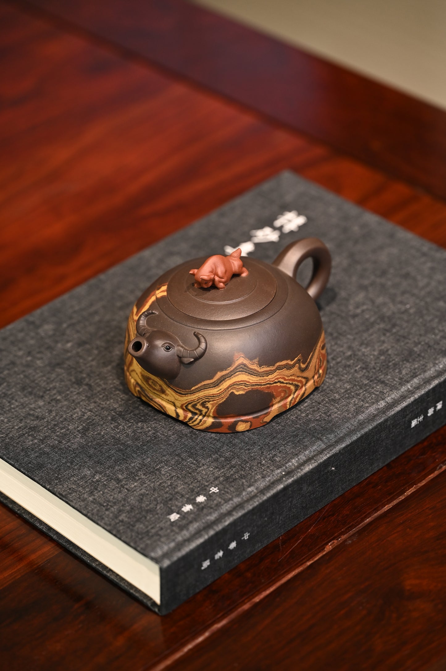 Siyutao teapot bull full handcraft 360ml yixing teapot