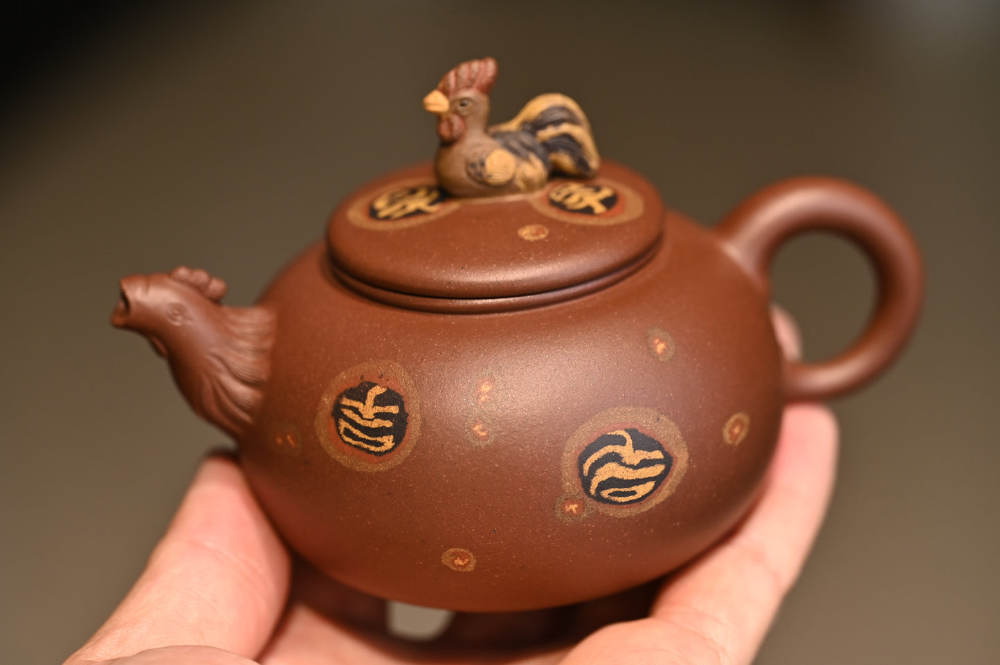 Yixing teapot Golden Rooster 200ml full handmade