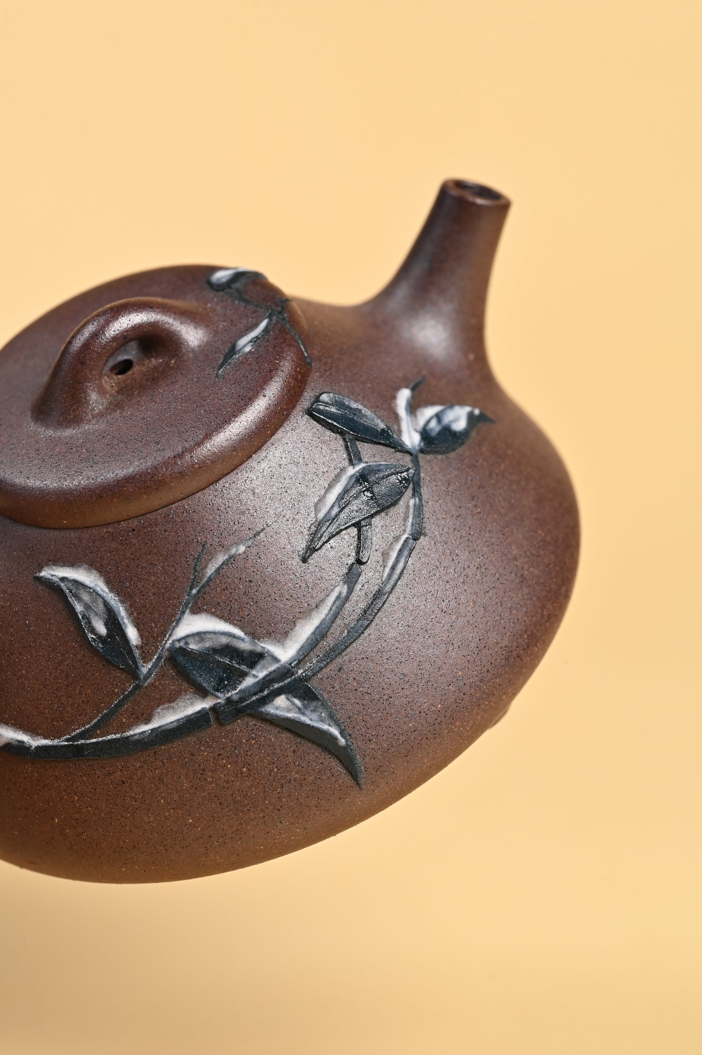 Siyutao teapot The snow and bamboo full handcraft 195ml Yixing teapot