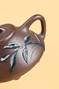 Siyutao teapot The snow and bamboo full handcraft 195ml Yixing teapot