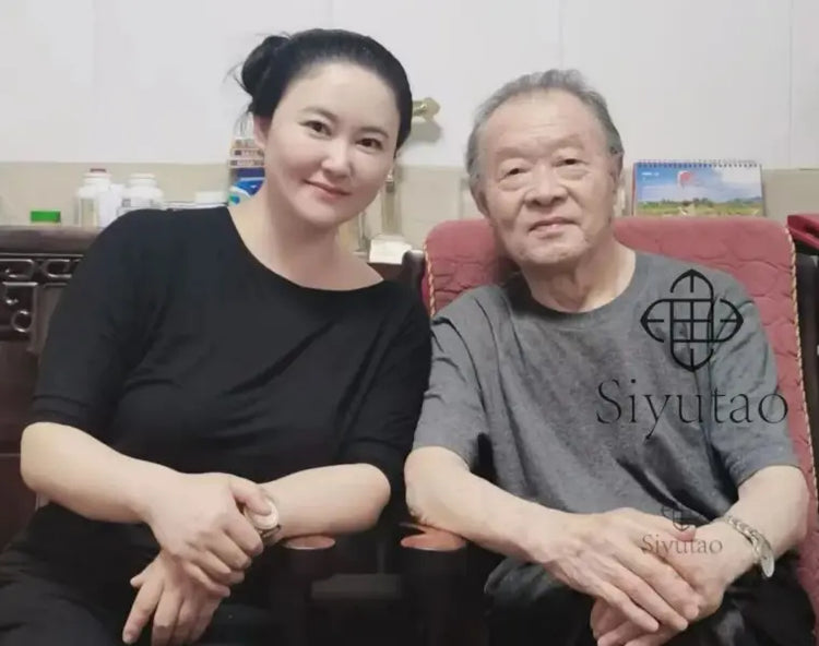 teapot master He Daohong with teapot master Wei Ren