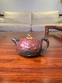 Siyutao artwork teapot peony 180ml fully handmade by Xin Wei Xia