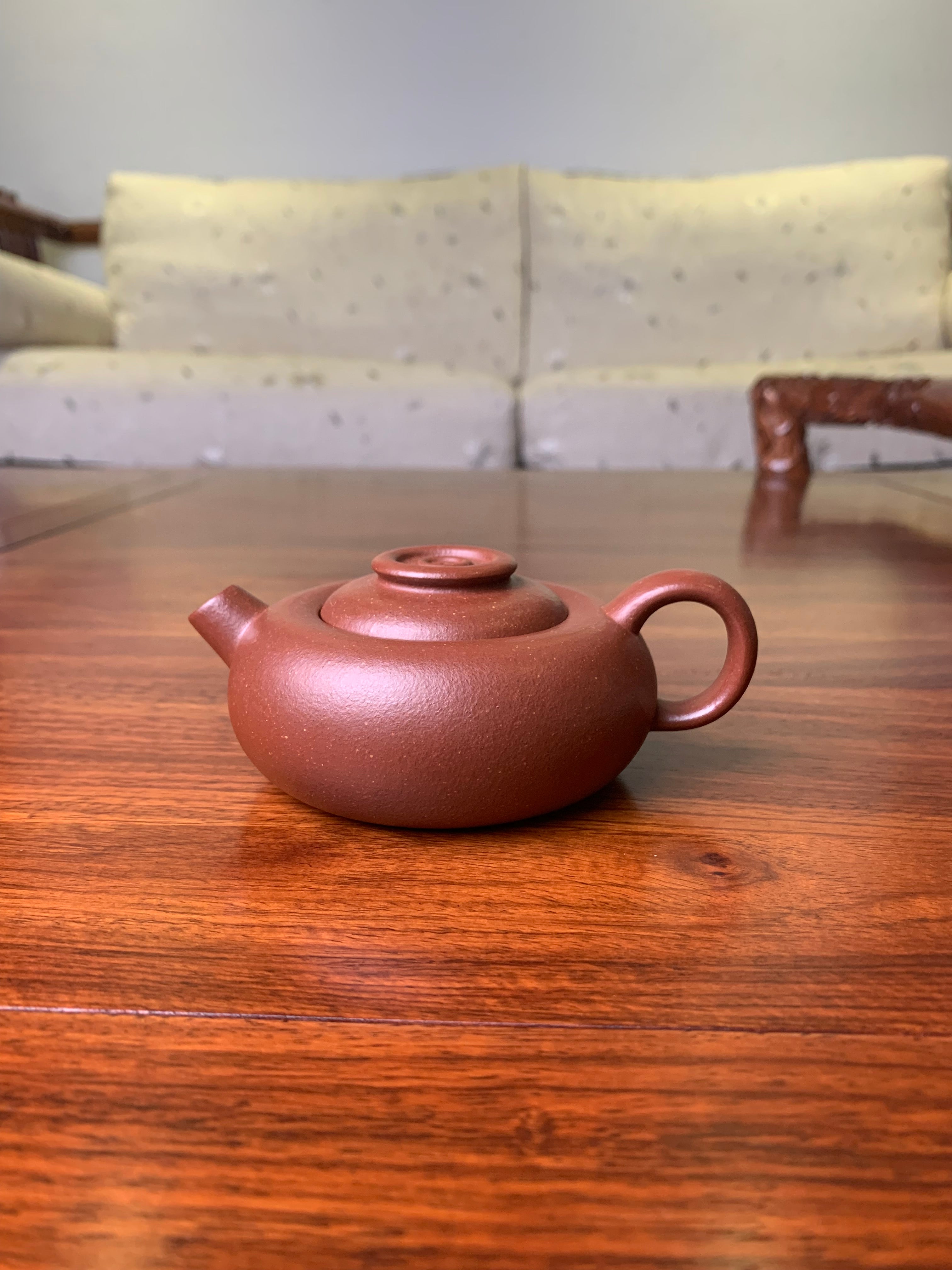 Yixing teapot big mouth half handmade 130ml good clay