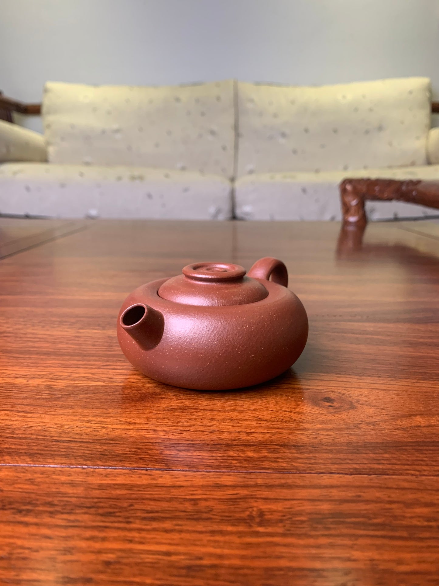 Yixing teapot big mouth half handmade 130ml good clay