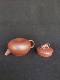 Yixing teapot leopard 200ml Gu Fa Lian ni (Most Archaic Clay Forming)DiCaoQing clay from HuangLongMine4  full handmade